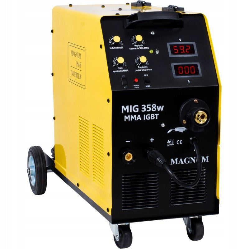 Welding machine MIGOMAT 350A Magnum 400V SOLDERING Chassis Feeder 4 ROLLS Packaging status original