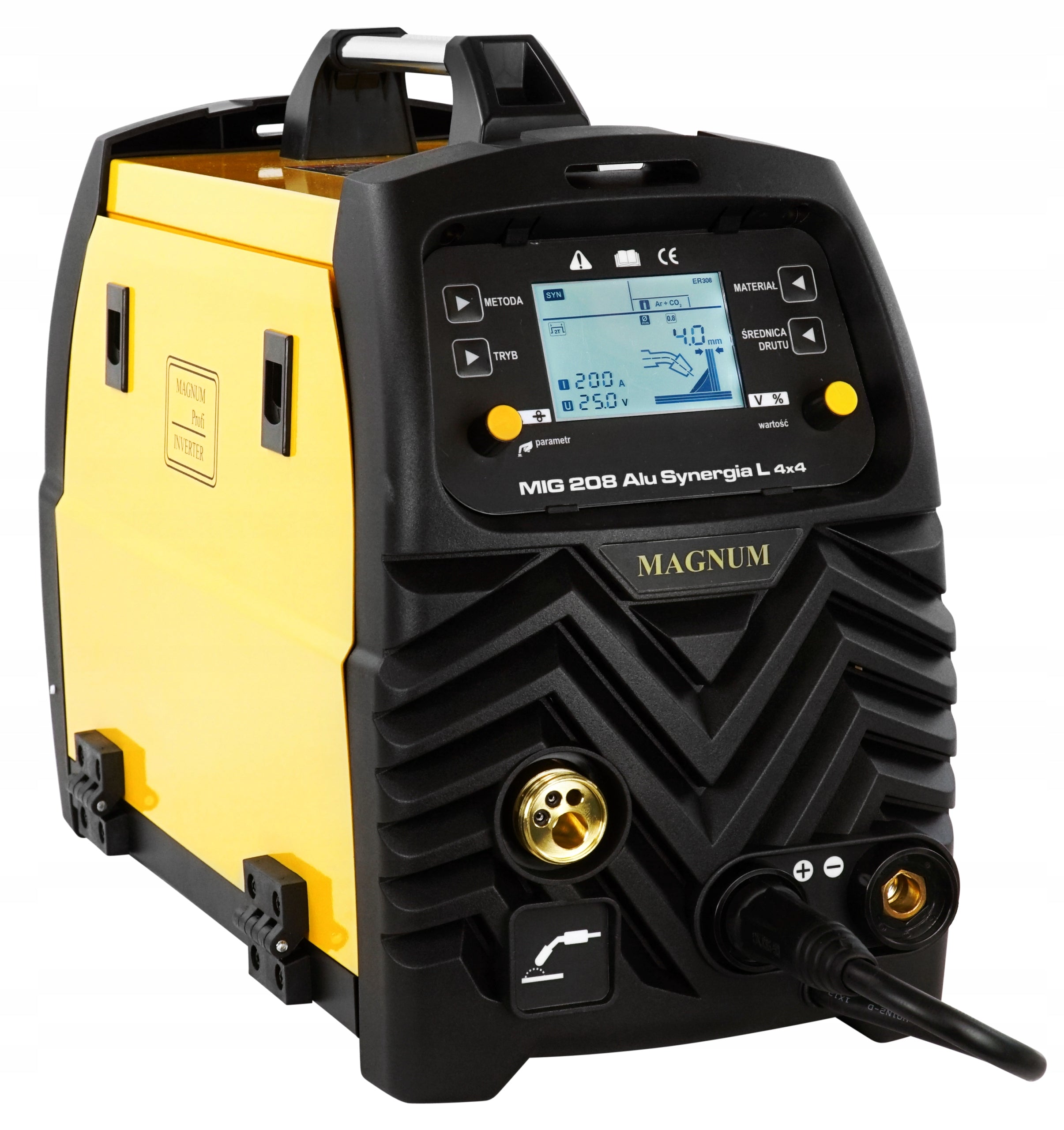 Welding machine MIGOMAT MAGNUM MIG MAG TIG MMA 208 Alu SYNERGY feeder 4x4 230V Packaging status original