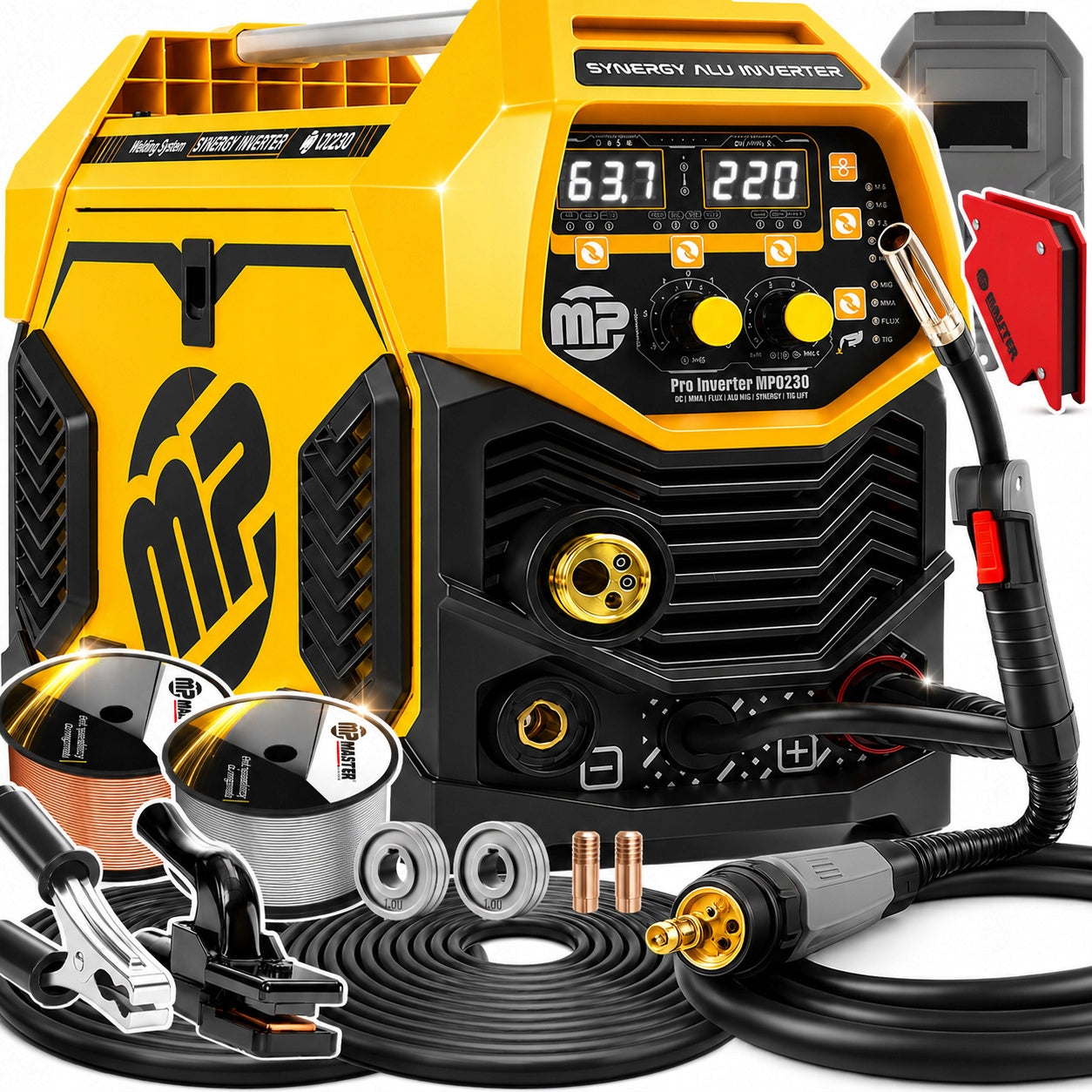 Welding machine for ALUMINIUM Synergy 220A inverter Majster PRO migomat MP0230