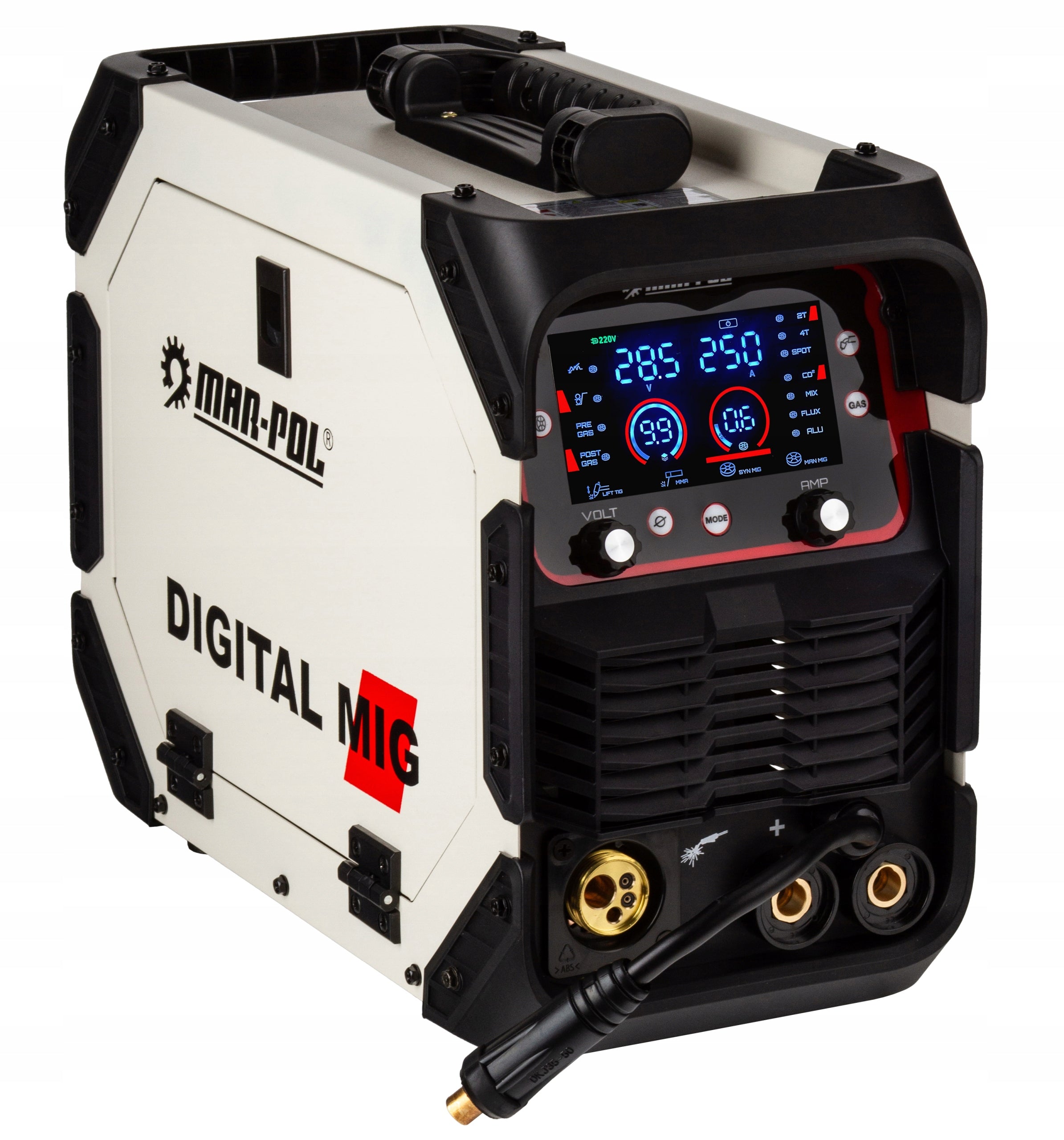 Welding machine for ALUMINUM / STEEL Synergy 250A inverter MIG MMA TIG migomat Brand Mar-Pol