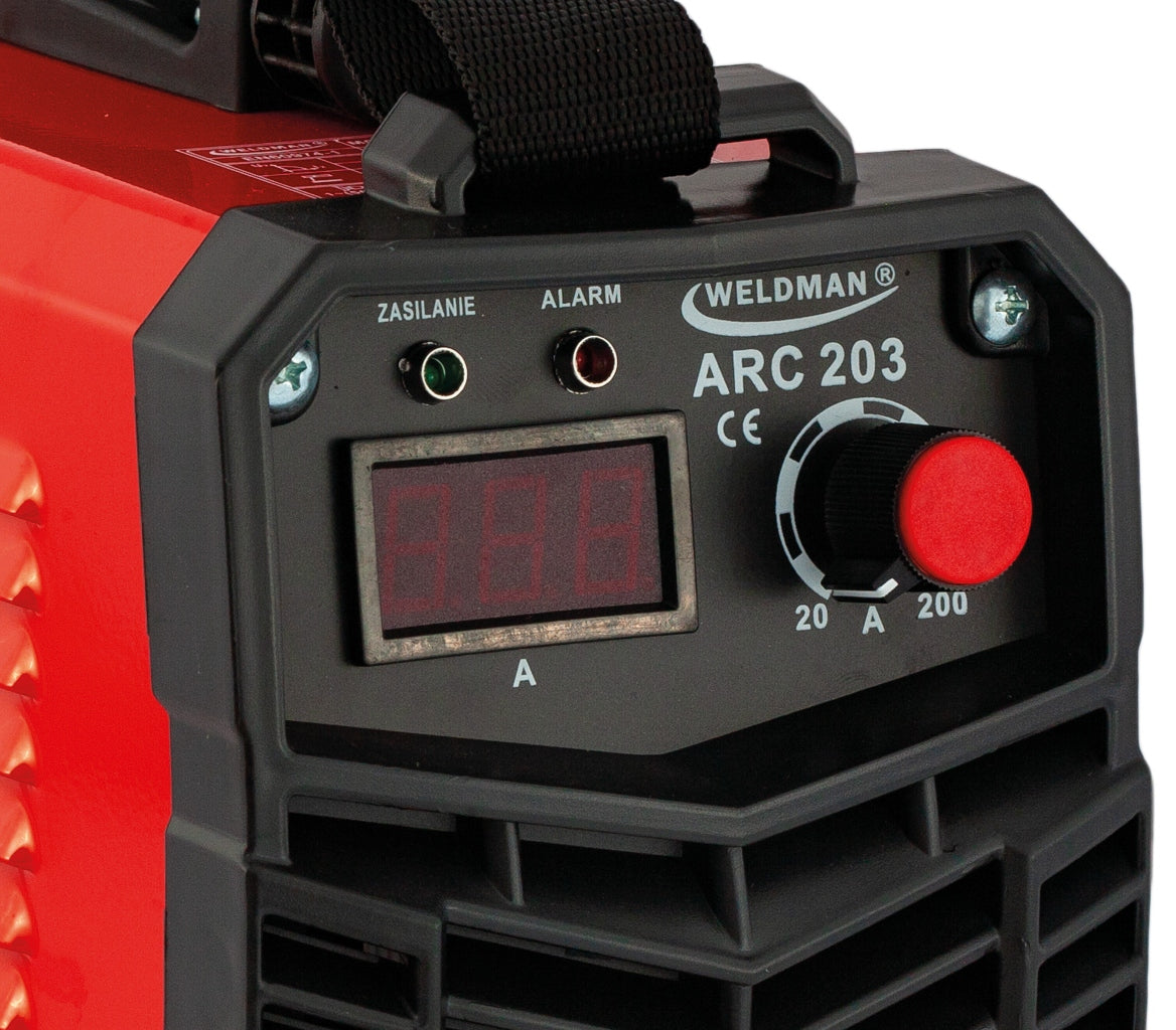 Weldman ARC 203 IGBT MMA 200A HOT START ARC FORCE 230V inverter welder Duty cycle time 60%