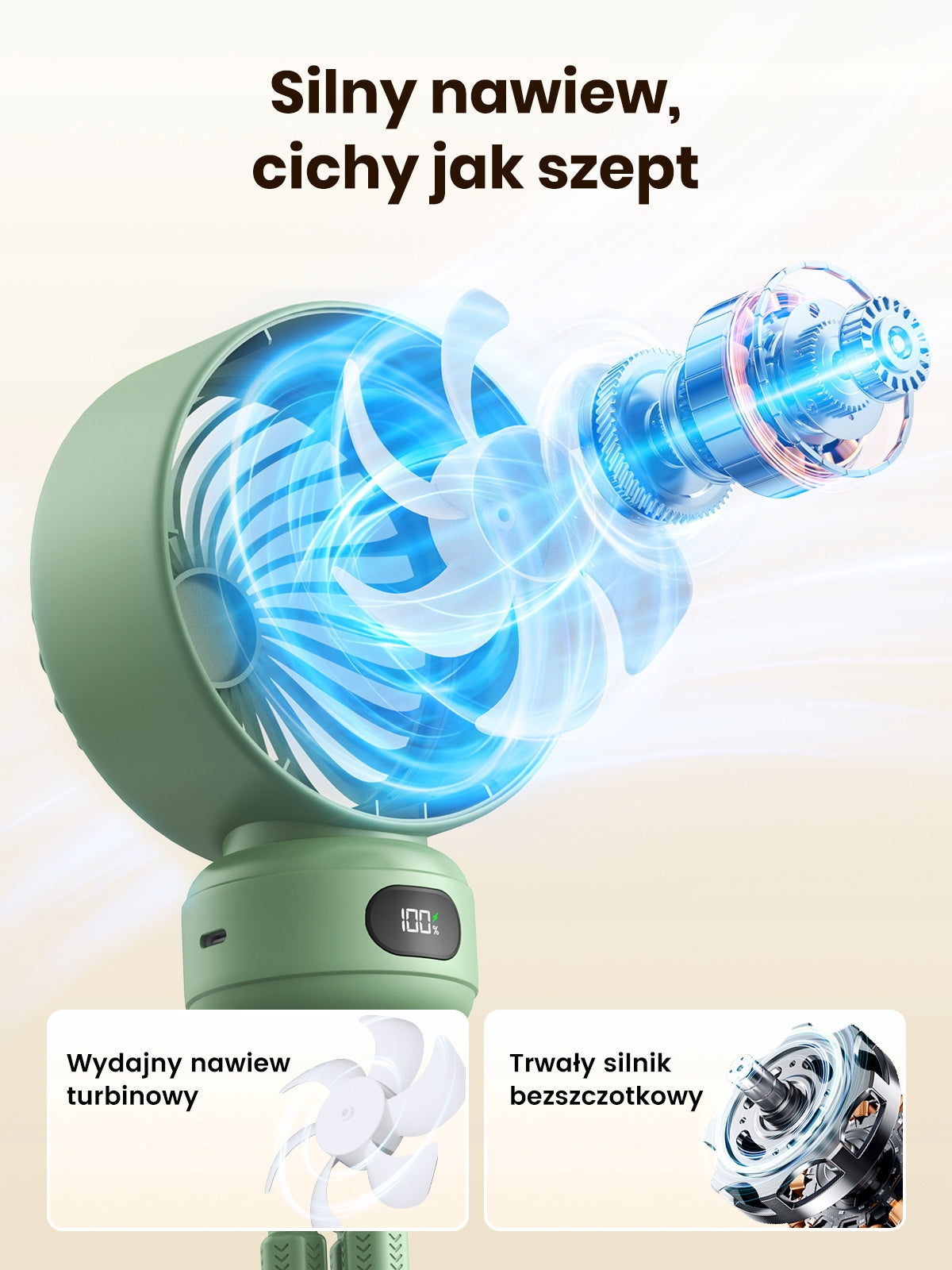 Wentylator do Wózka Warmco Ośmiornica Cichy Elastyczny USB 4000mAh Brand Warmco