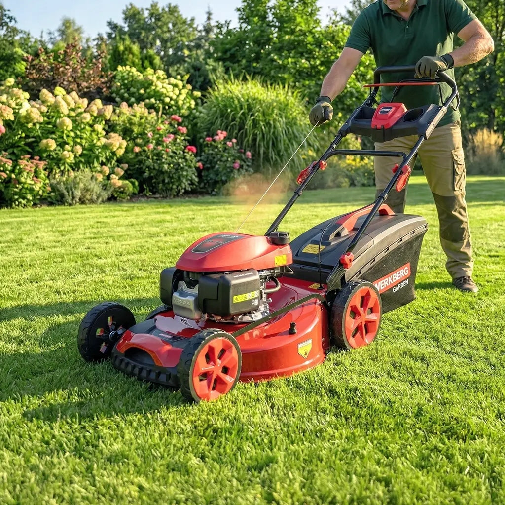Werkberg LARGE 56 cm DIESEL MOWER Powerful HONDA 200cc Engine Manufacturer code MTP008100