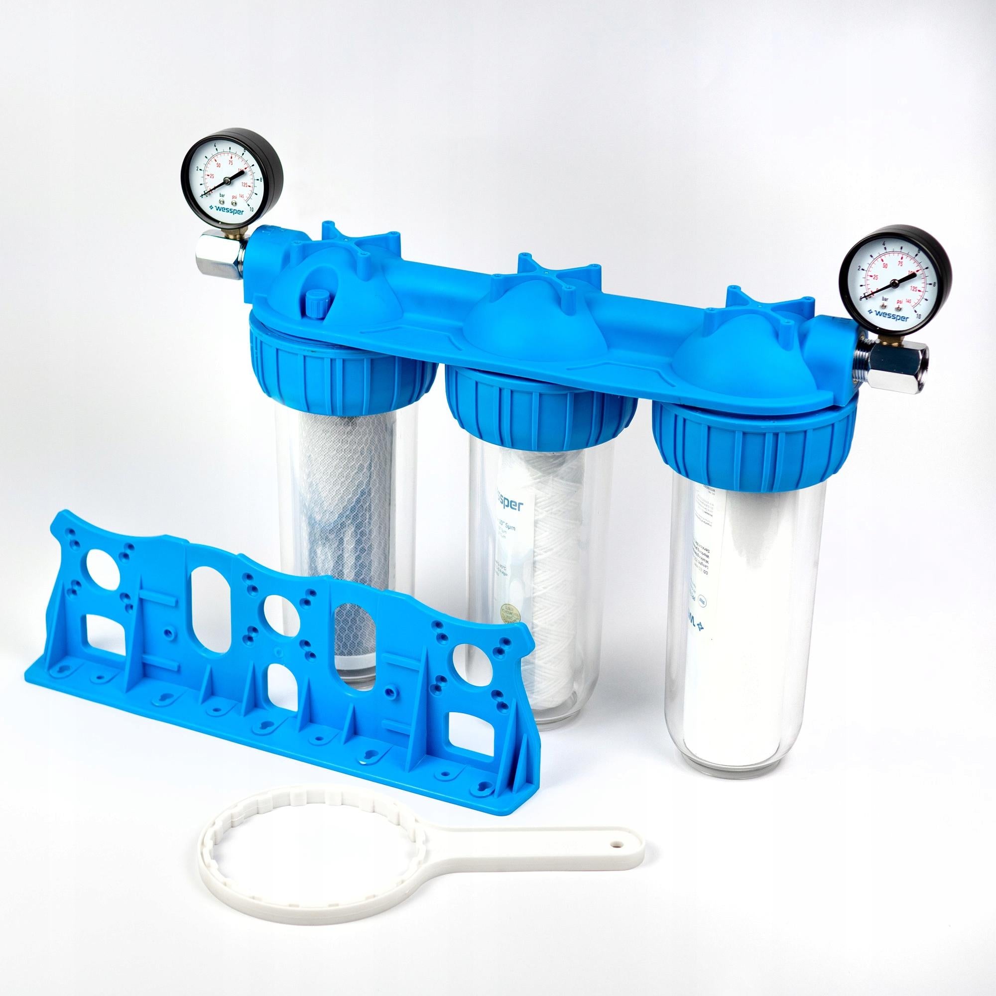 Wessper 3/4" water filter preliminary for whole house softener + 10x filter cartridge Brand Wessper