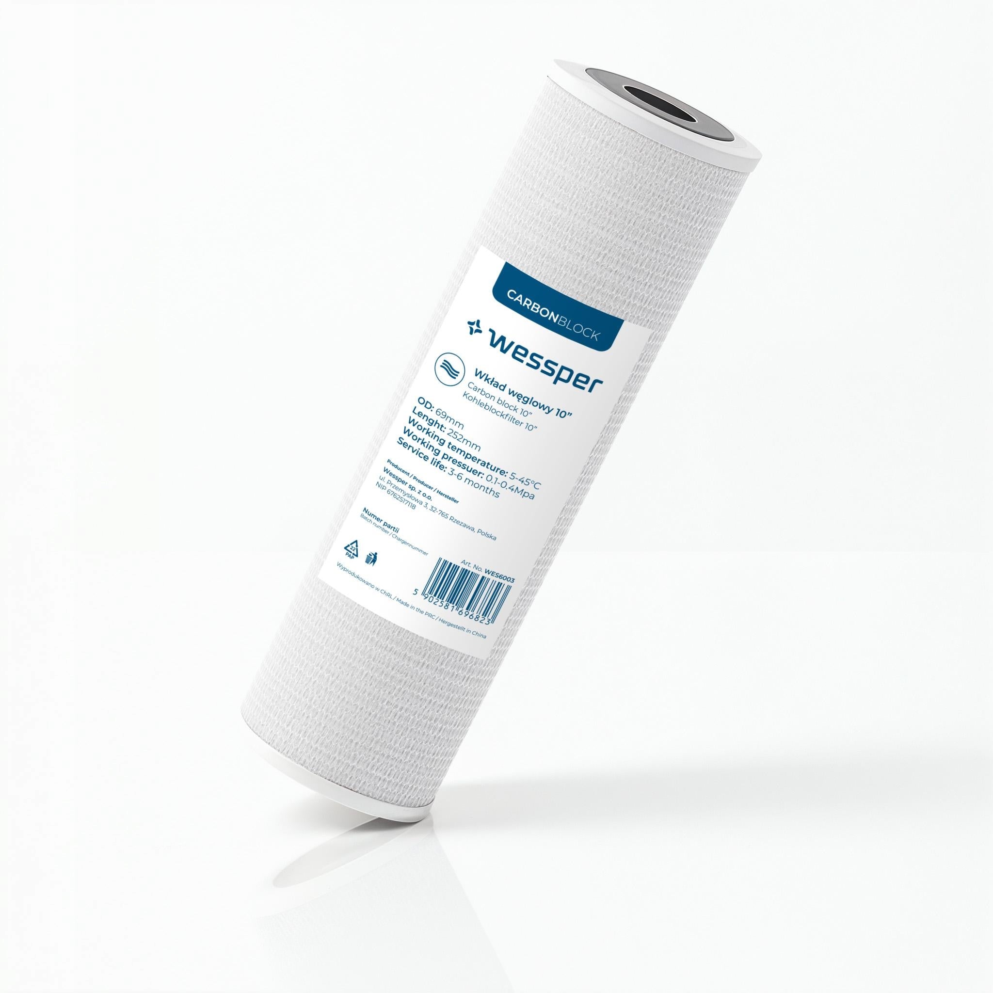 Wessper carbon water filter filtration 10" preliminary 5 micron PP5 10 pieces Brand Wessper