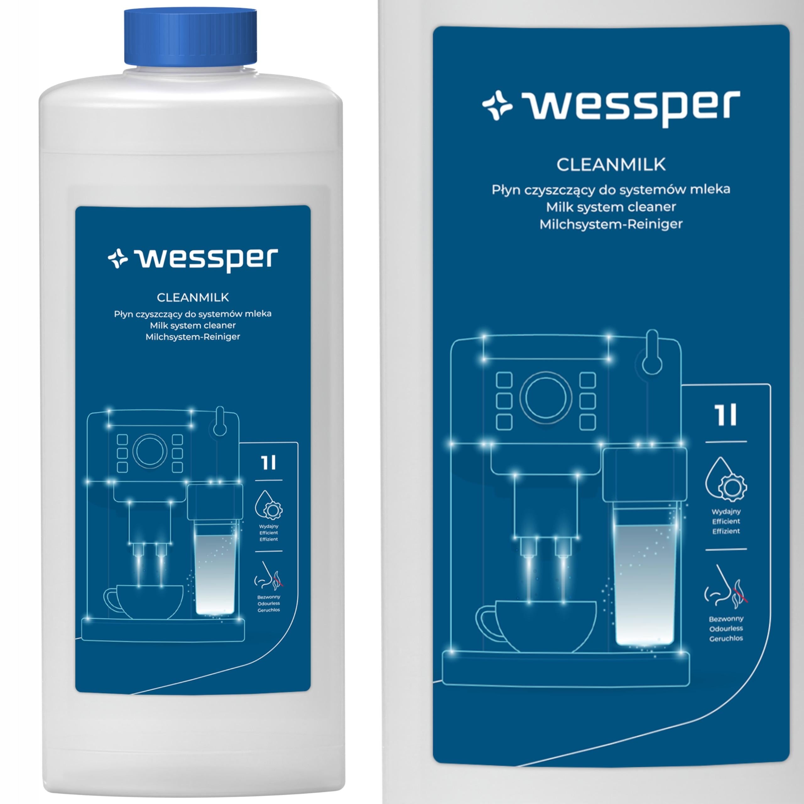 Wessper: descaler for 1L machine + milk cycle cleaner 1L Brand Wessper