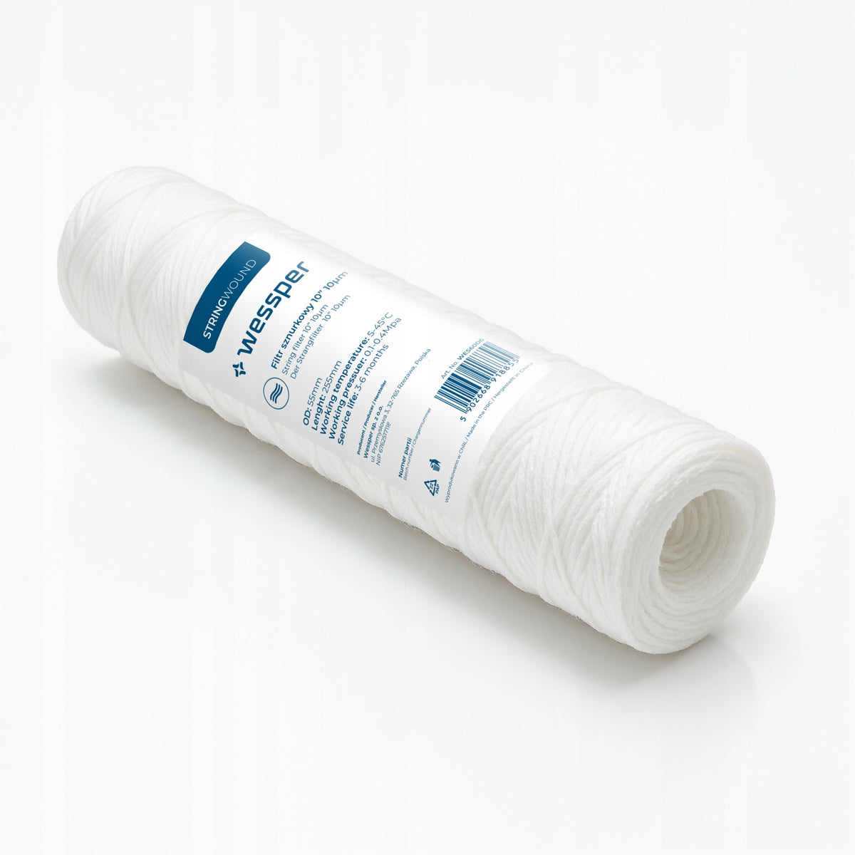 Wessper water filter string filtration 10" preliminary 10 micron PP10 10x Packaging status original