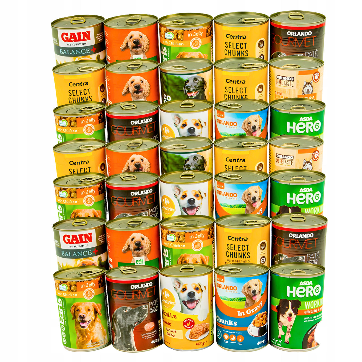 Wet Dog Food 20 x 400g Can Mix Manufacturers Cans Mix of Flavors 8 kg Packaging status original