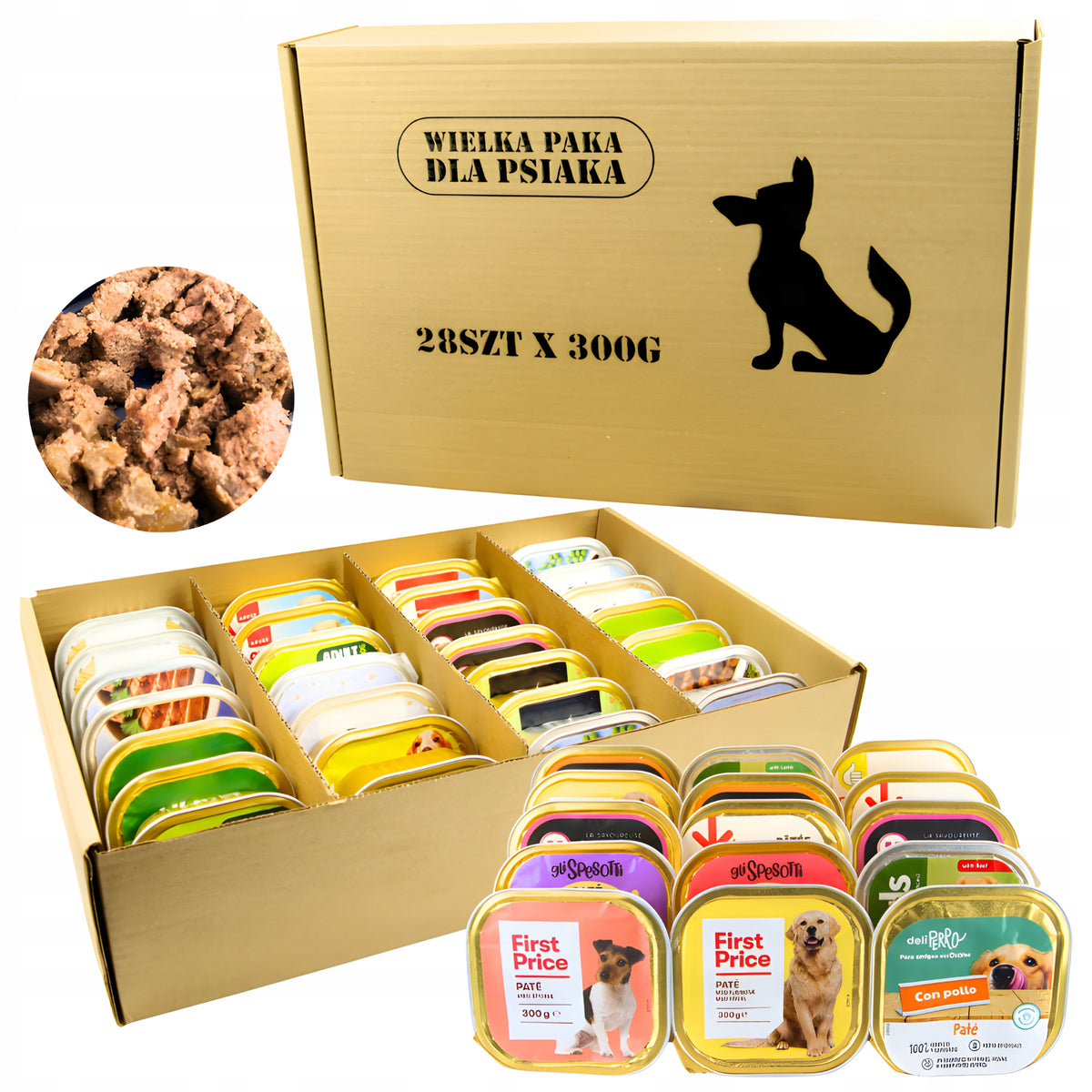 Wet Dog Food Big Pack For Dog Mix of Flavours 28 pcs x 300g 8,4 kg