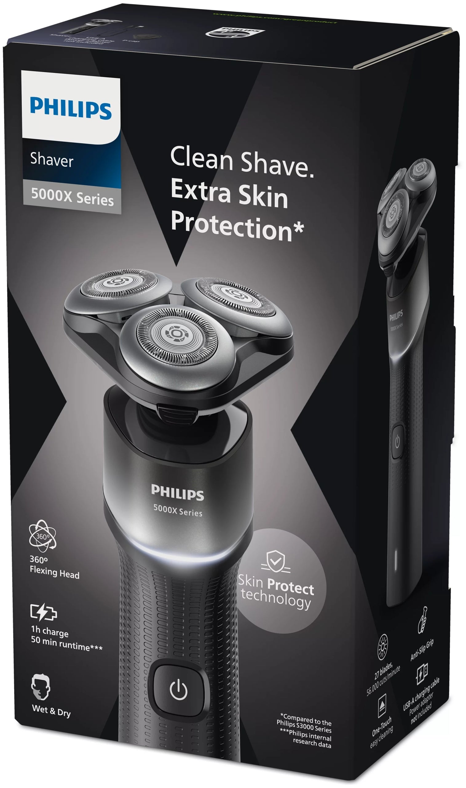 Wet Dry Electric Shaver Philips 5000X Series X5004/00 Manufacturer code 5000x