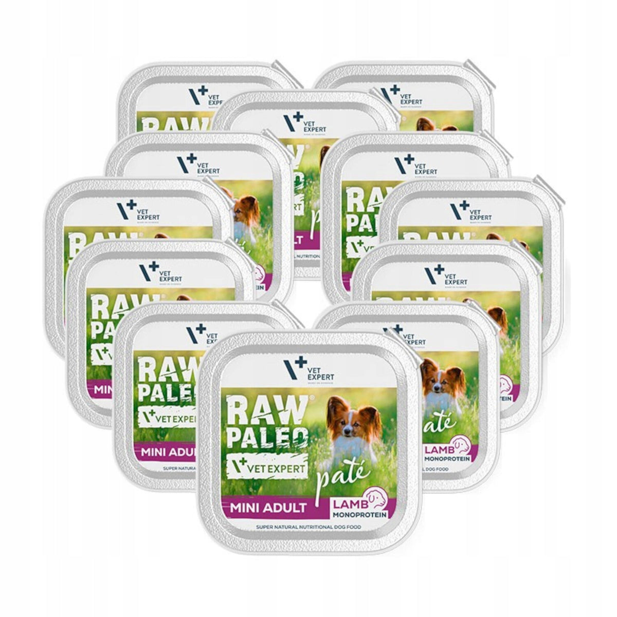 Wet Food for Monoprotein Dog RAW PALEO PATE MIN ADULT LAMB 12x150g Brand Raw Paleo