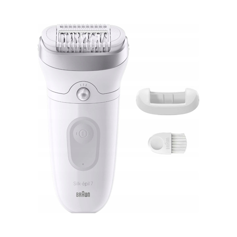 Wet and dry women's epilator Braun Silk-épil 7 7-011 white/silver Packaging status original
