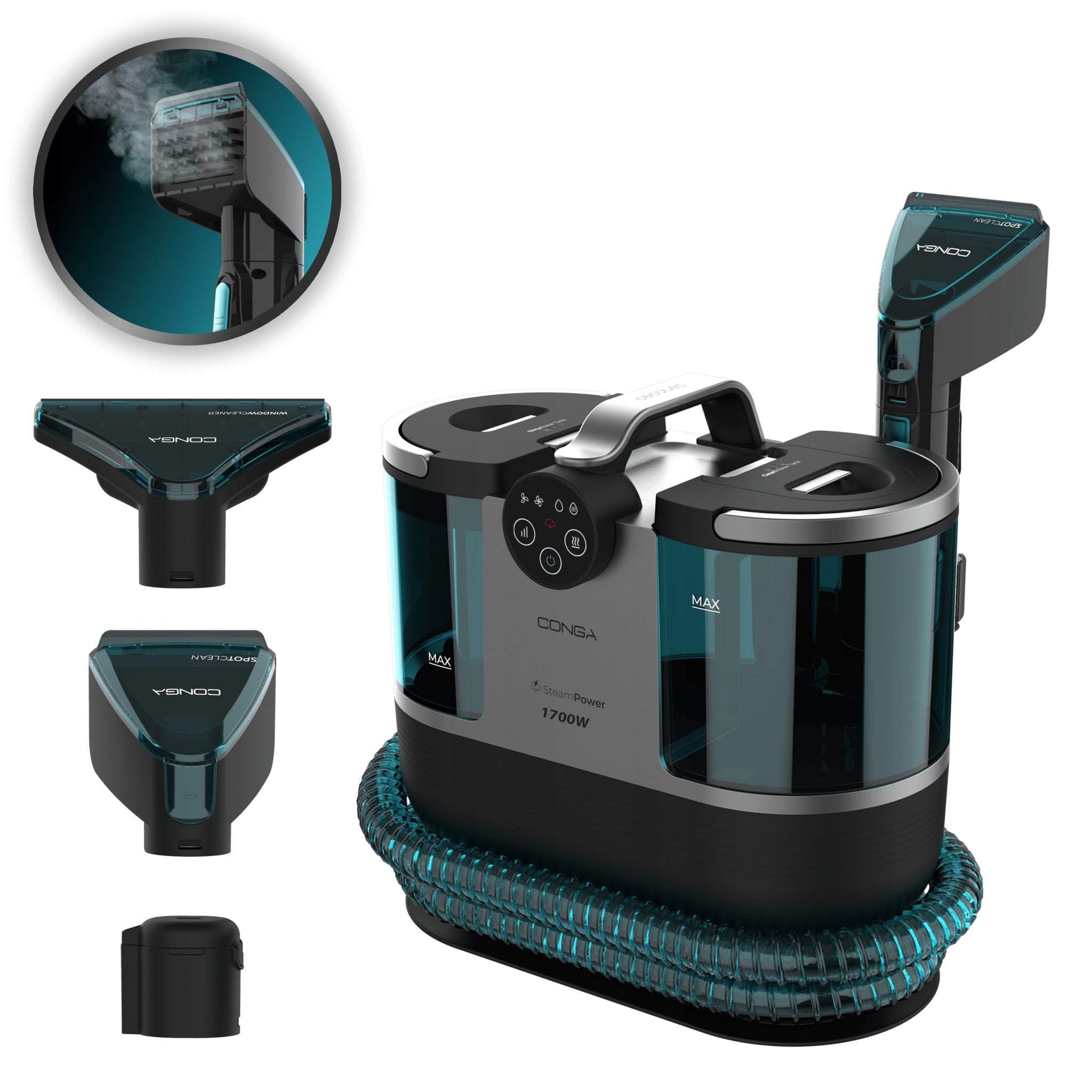 Wet wash vacuum cleaner Cecotec Conga 7000 Carpet&Spot Clean Steam XXL