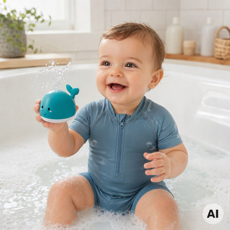 Whale Fountain Bath Toy - Blue WOOPIE Brand Woopie