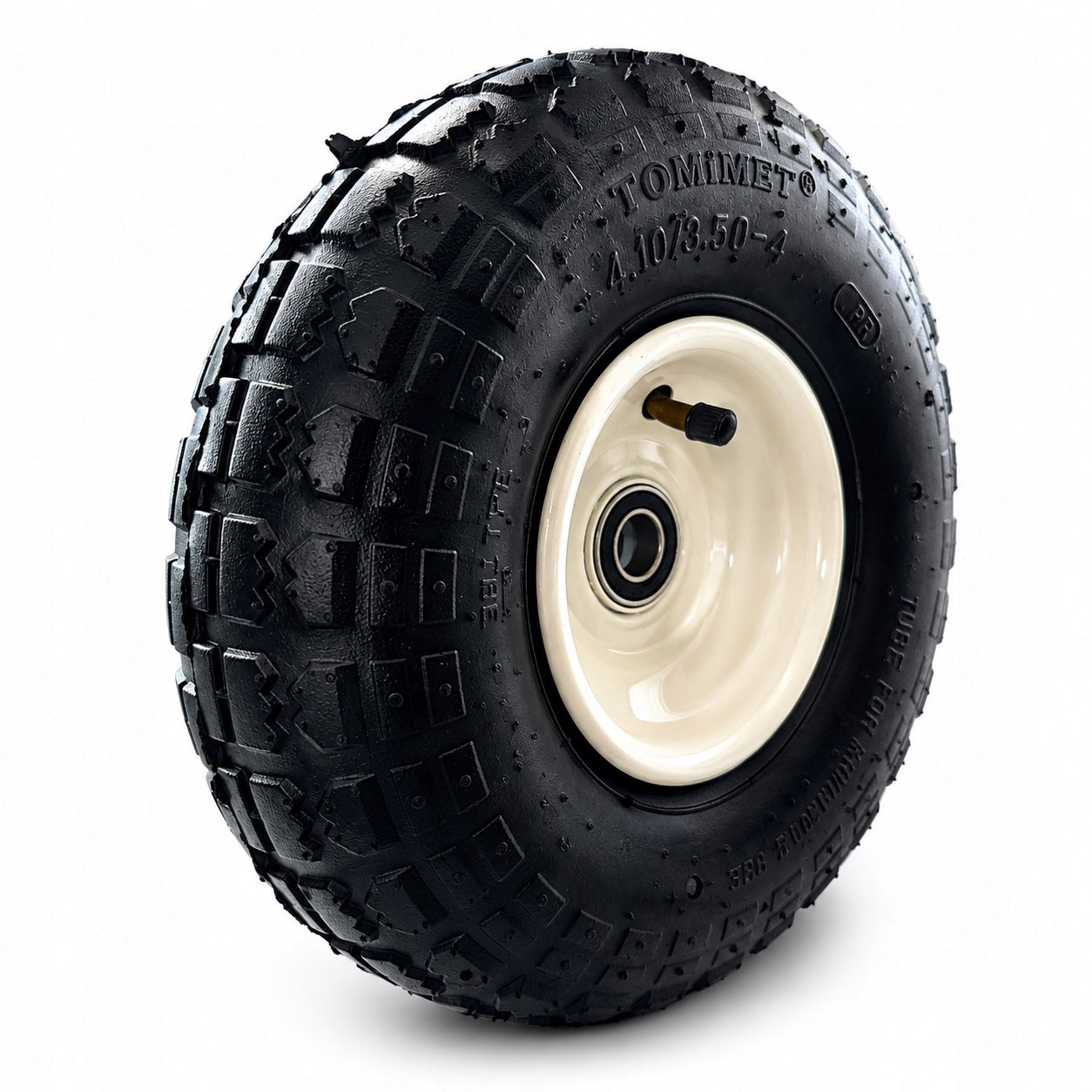 Wheel for transport trolley 4.10/3.50-4 4PR hole 16mm solid strong Packaging status original