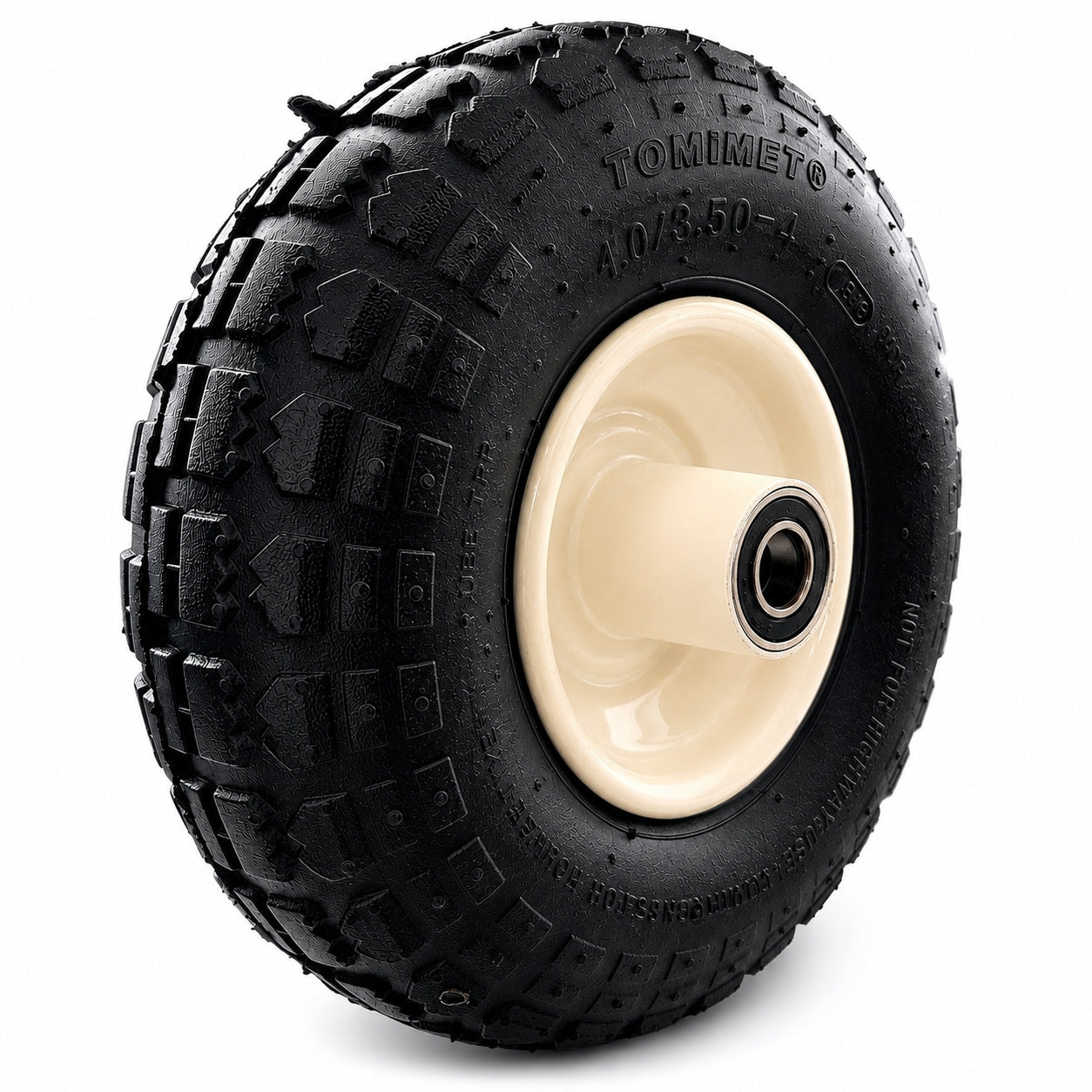 Wheel for transport trolley 4.10/3.50-4 4PR hole 16mm solid strong
