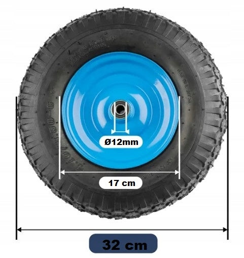 Wheel wheel 3.50-6 for wheelbarrow pumped 2PR bearing 12K Manufacturer code 8-4115