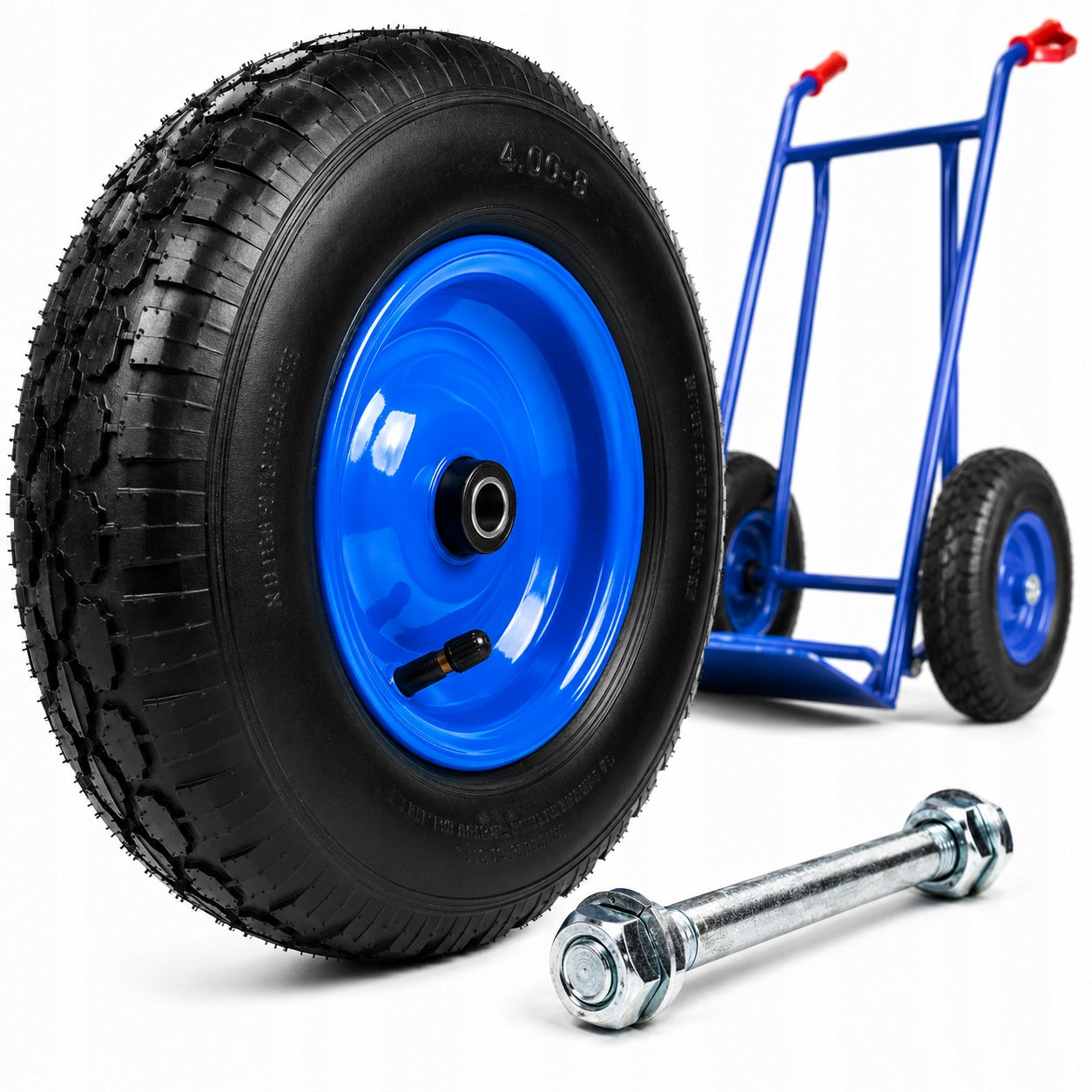 Wheel wheel for wheelbarrow 4.80/4.00-8 6PR Pumped axle 12x150 mm Strong 6 Fibers