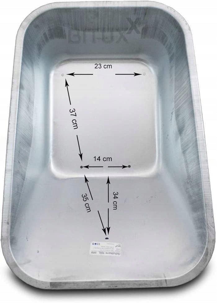 Wheelbarrow Bowl Garpacious Galvanized Corridor Bathtub for Garden Wheelbarrow Stroller Capacity 100 l