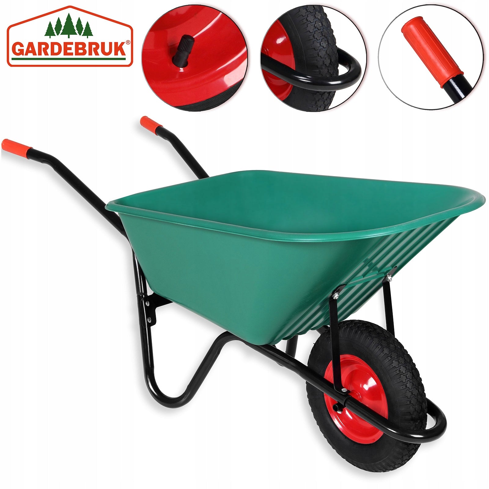 Wheelbarrow Green Gardebruk 100 l to 250 kg Packaging status original