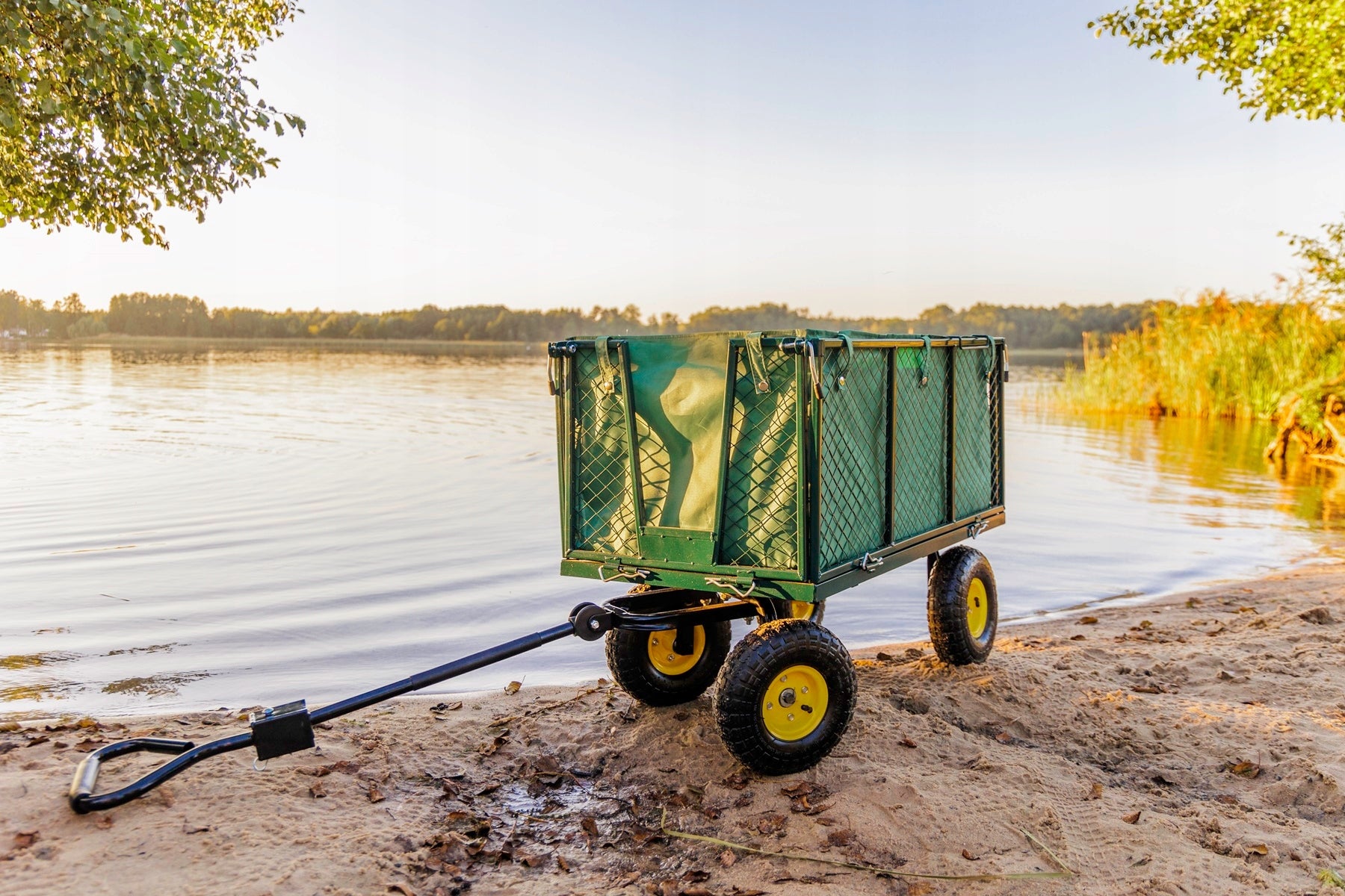 Wheelbarrow Trailer Trolley Garden Opening 250 kg Brand HUMBERG