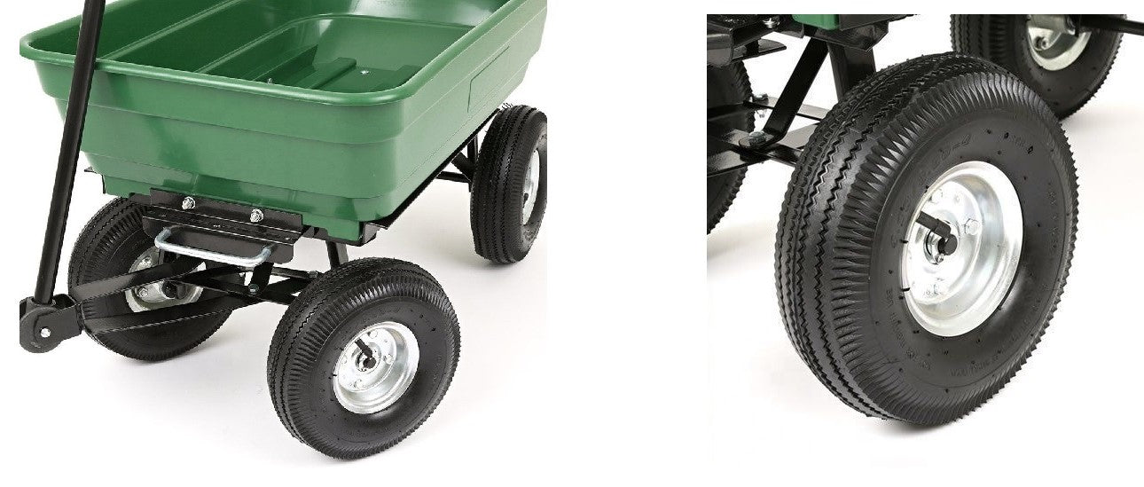 Wheelbarrow tipper GARDEN TROLLEY transport trailer load capacity 250kg 85L Kind trolley