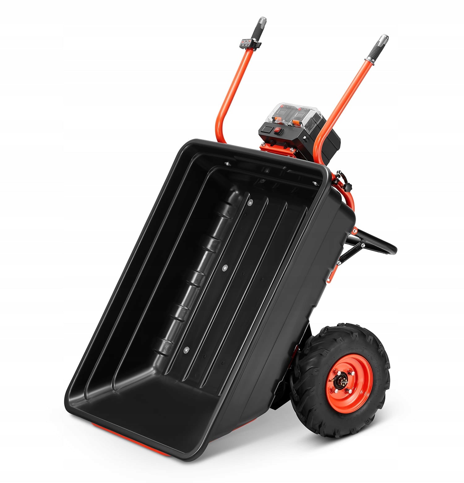 Wheelbarrow trailer cradle 300L electric with electric drive Bäumr-AG Capacity 300 l
