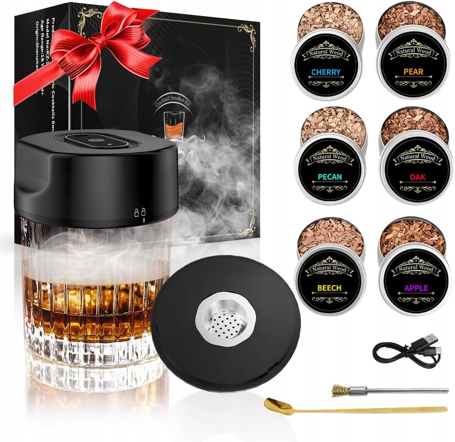 Whiskey Smoking Kit Electric Bartending Dragon for Drinks
