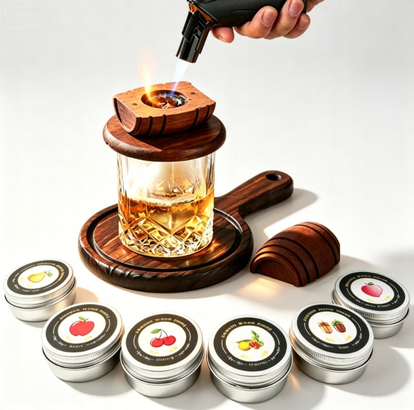 Whiskey Smoking Set 6 Flavors, Perfect Birthday Gift for Man