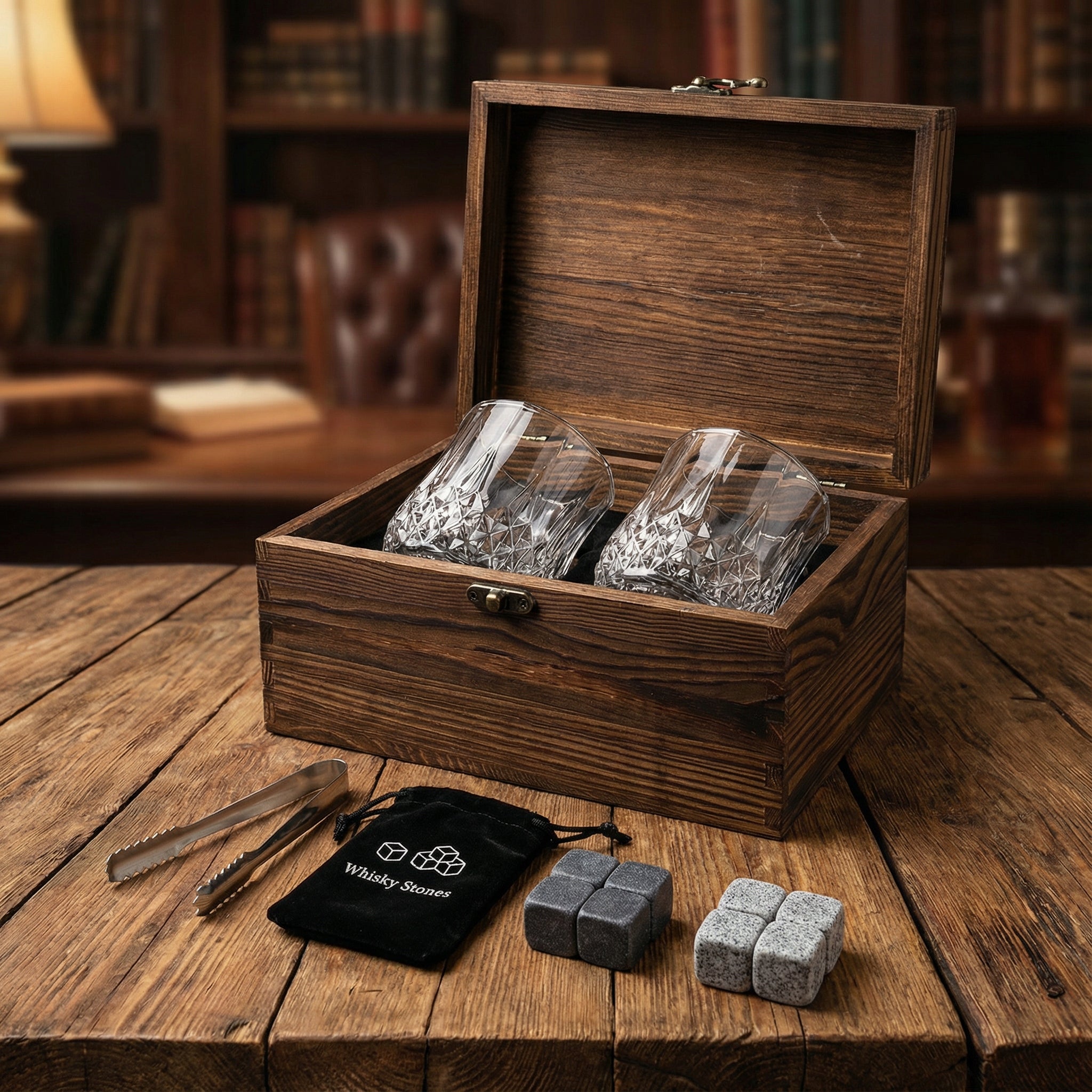 Whiskey drink set for gift for man guy 2 cups Packaging status original