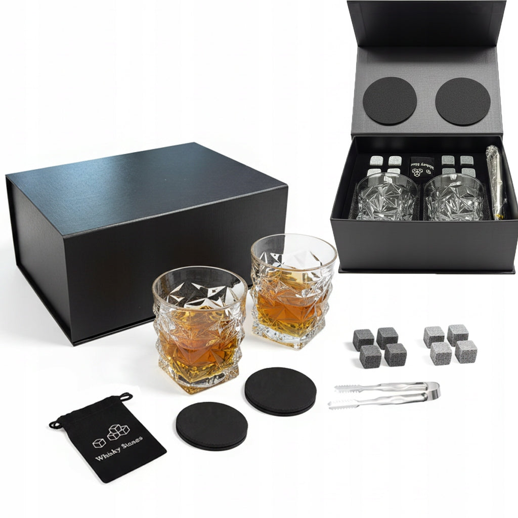 Whiskey drink set for gift for man guy 2 cups