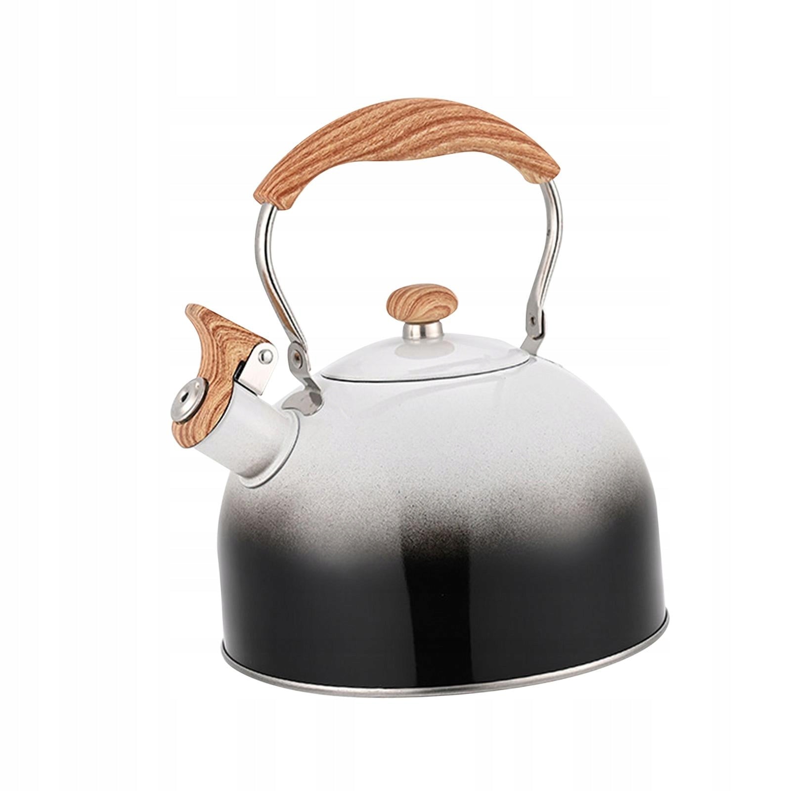 Whistling Stovetop Tea Kettle with Spout Cover Boiling Water Hot black Kind steam juicer