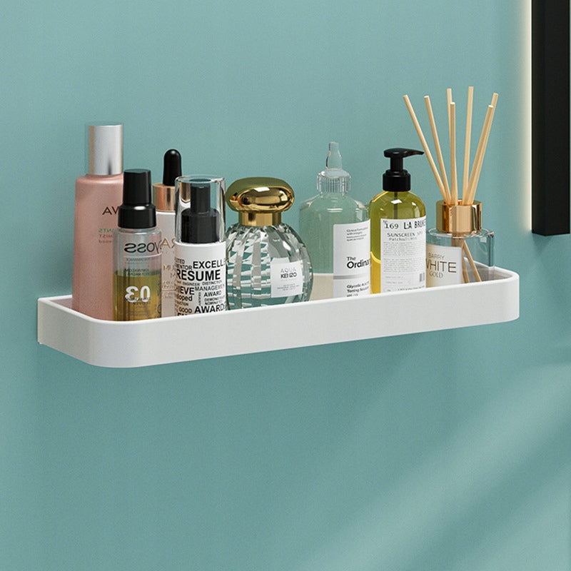 White BATHROOM SHOWER SHELF HANGING Self Adhesive+Punched 40cm Packaging status original
