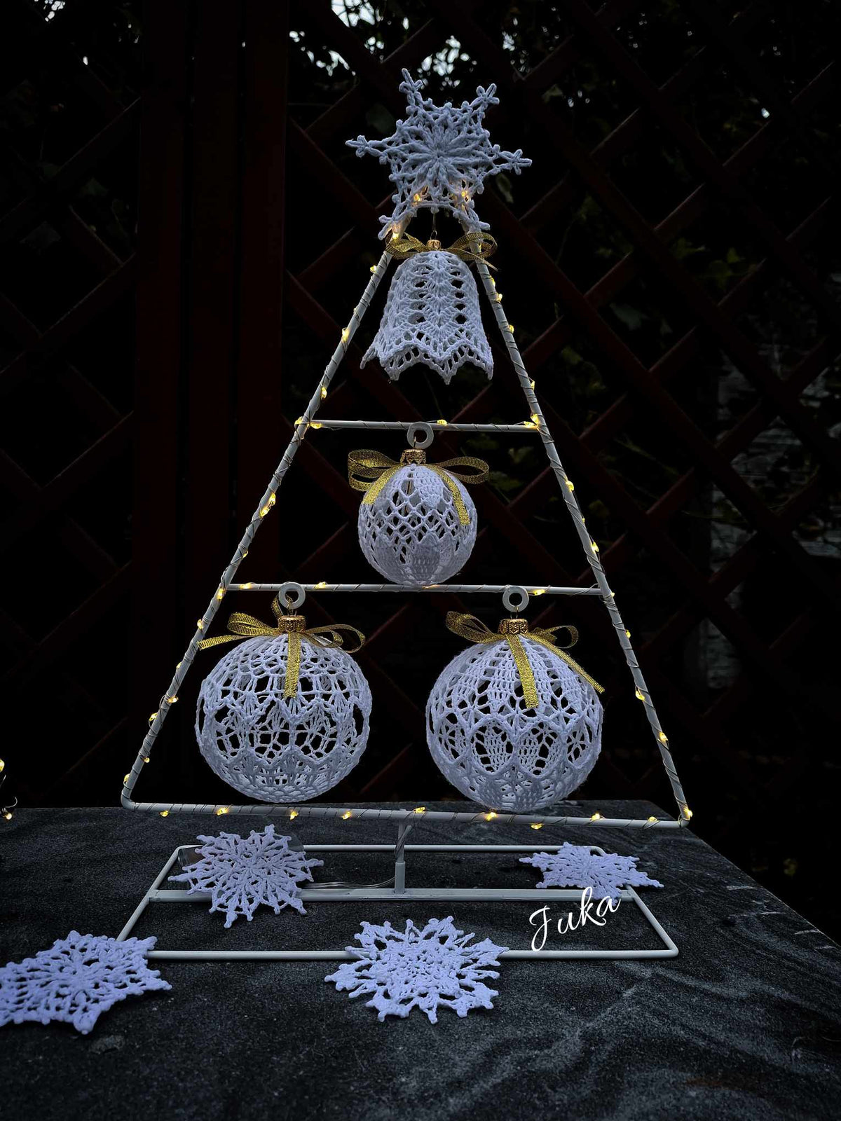 White Christmas tree on a stand, height 60 cm, decoration, table decoration Brand no brand