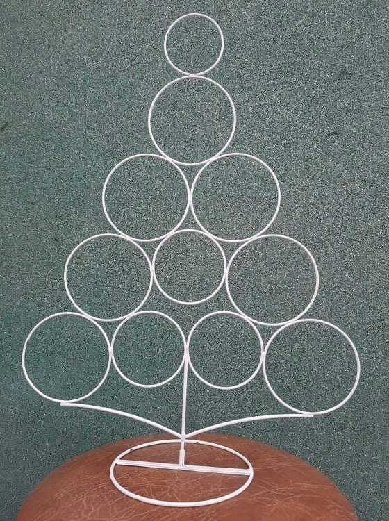 White Christmas tree on a stand, height 60 cm, decoration, table decoration Manufacturer code 0005