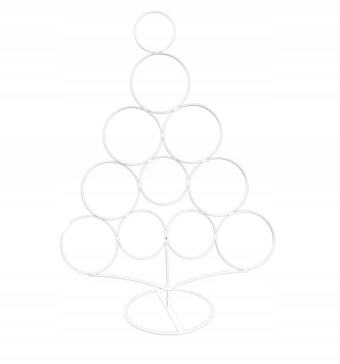 White Christmas tree on a stand, height 60 cm, decoration, table decoration