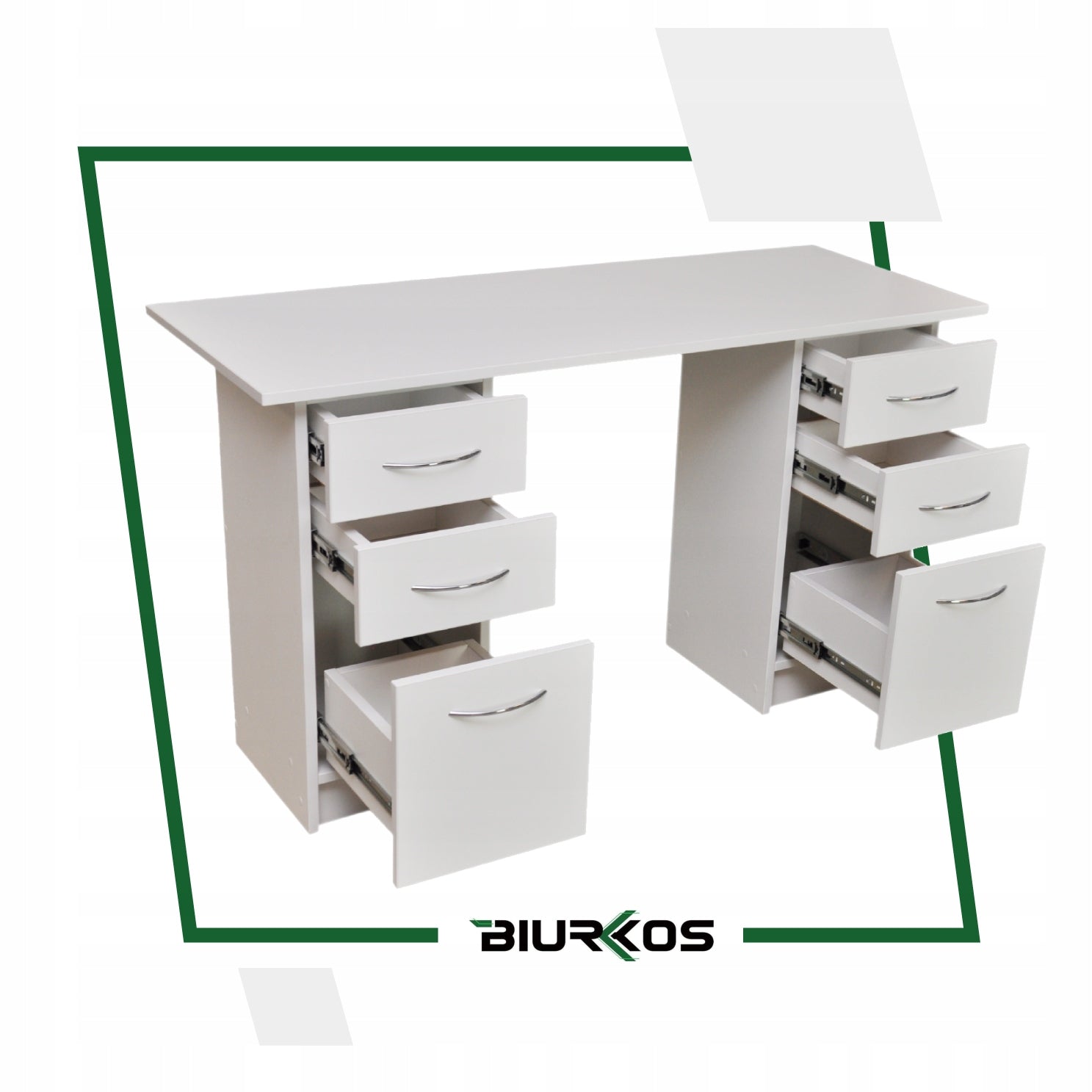 White Cosmetic Desk Modern With Drawers Convenient For Manicure Medical device no