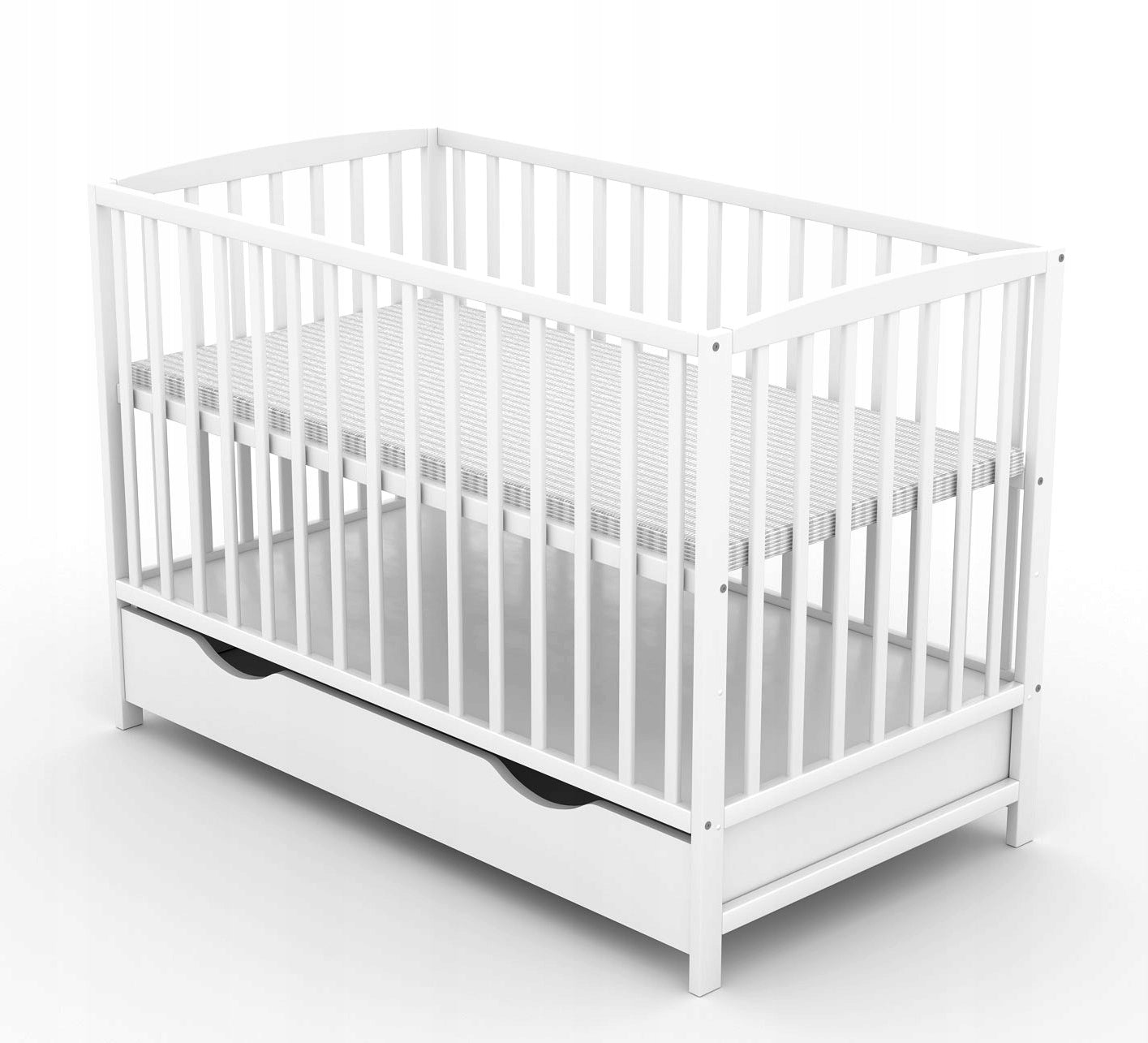 White Pine Crib with Drawer Krzyś + Barrier for Sofa /Arco option EAN (GTIN) 5903689500005
