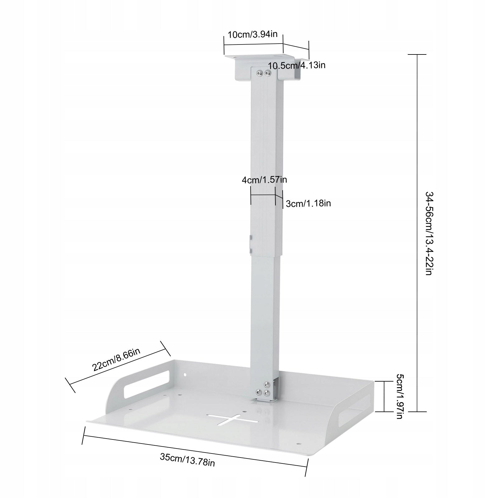 White Universal Projector Bracket for the Ceiling EAN (GTIN) 756383481652