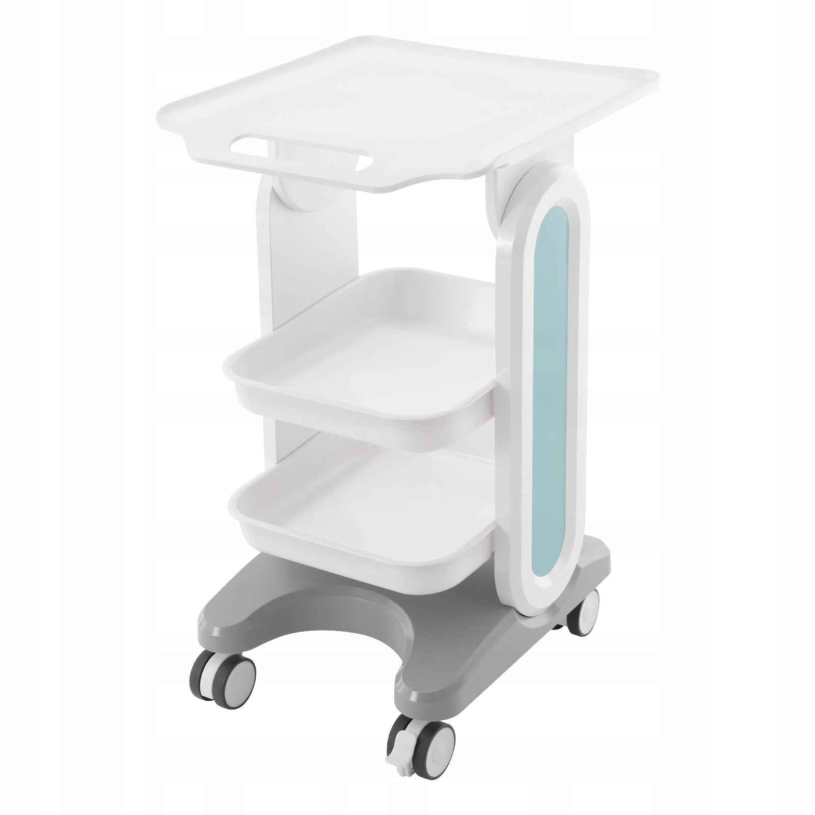 White and Green Beauty Salon Storage Cart 44*36*76cm