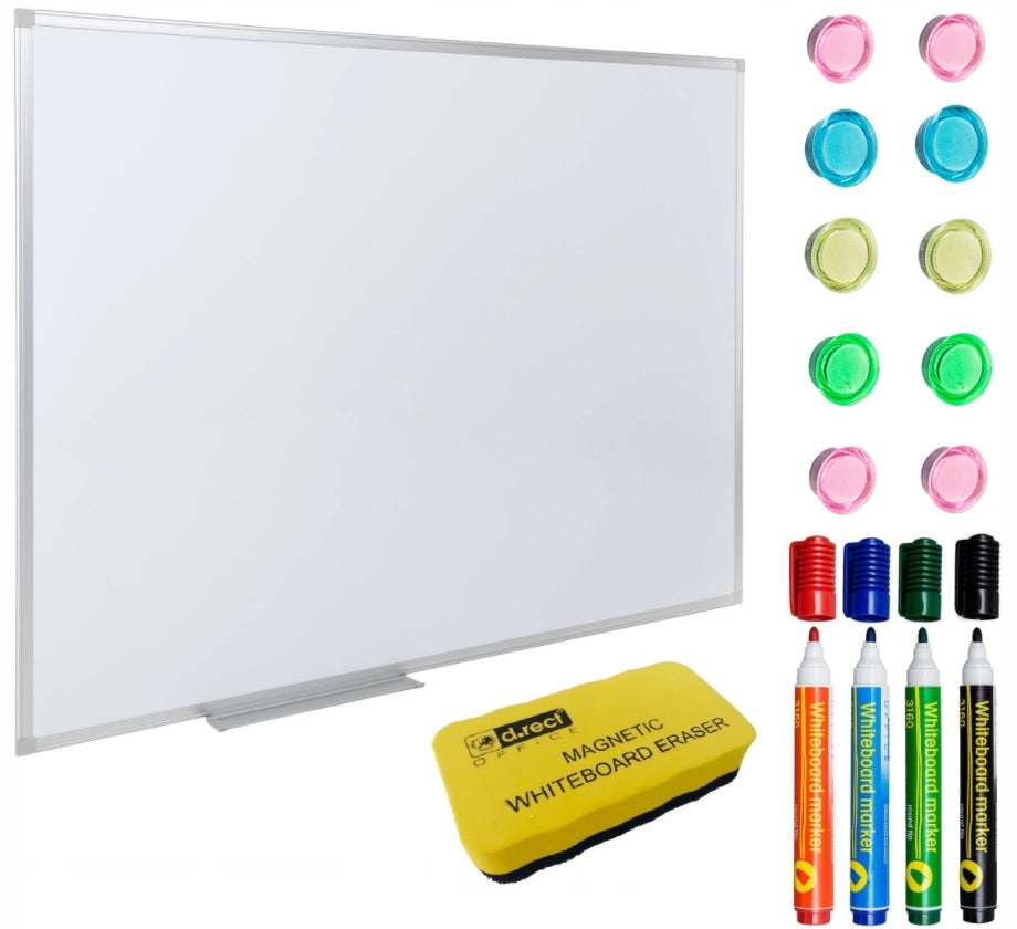White dry erase magnetic board 90x60