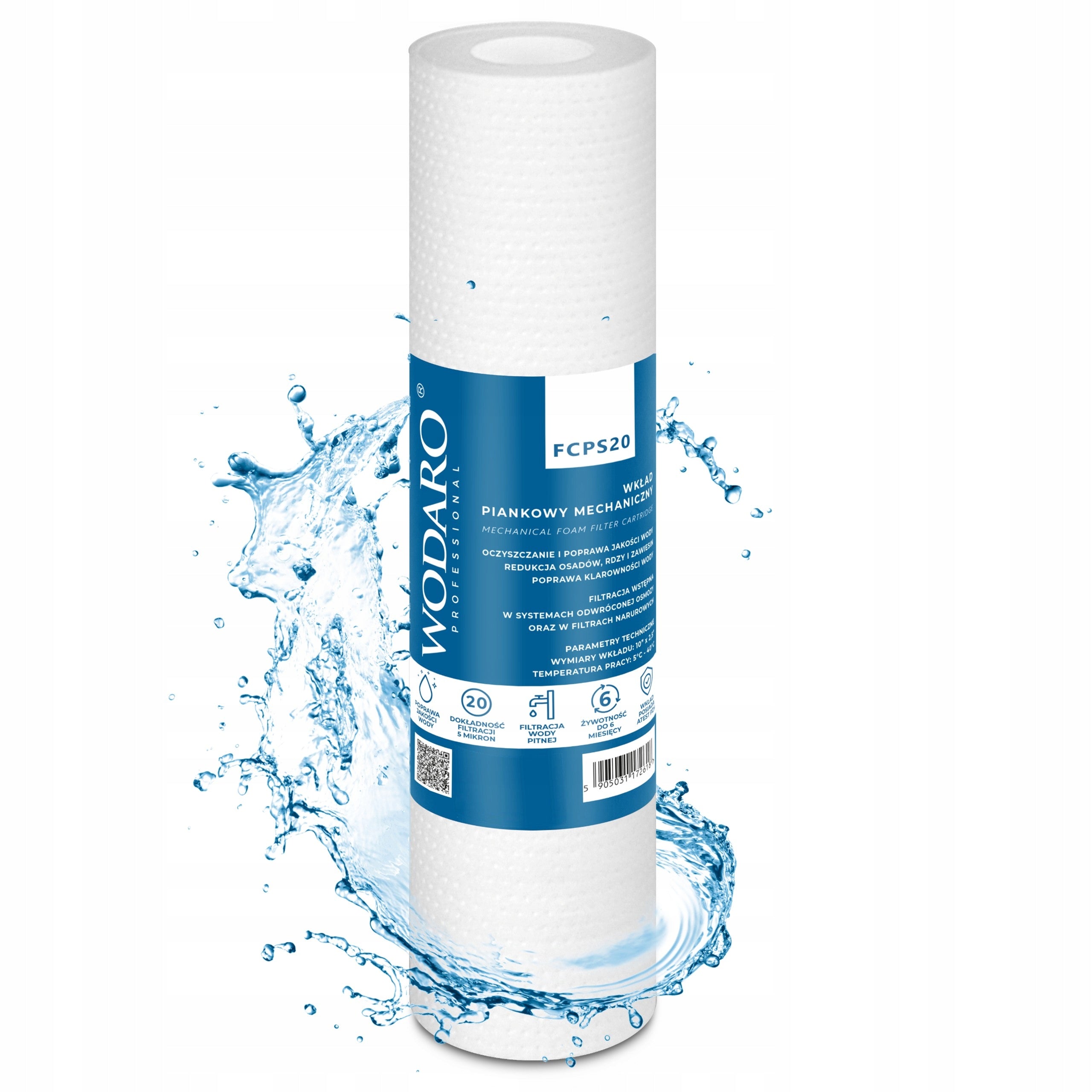 Whole House Water Filter Cartridge Set 3-Stage Softener WodaRO 10" Packaging status original