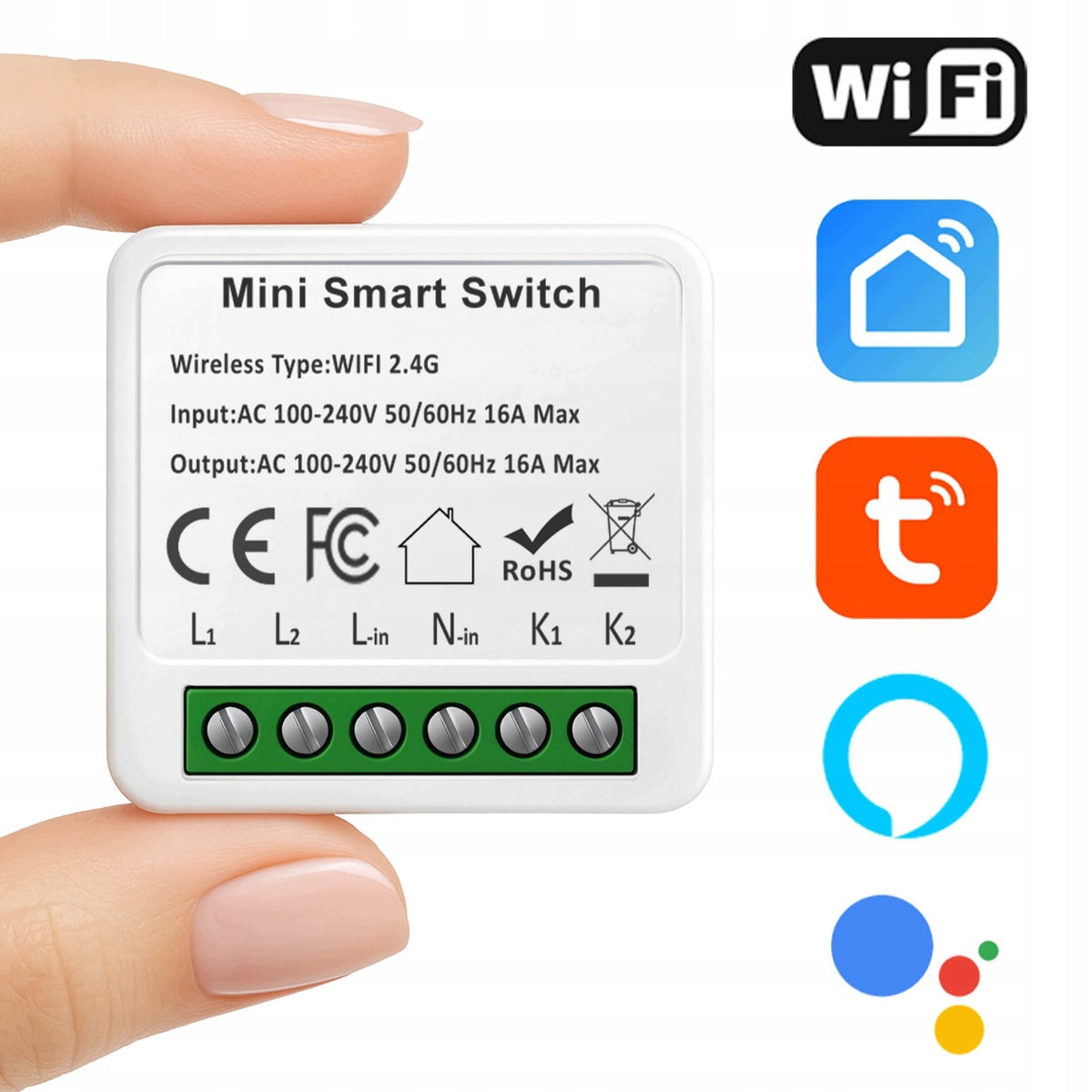WiFi Relay TUYA Smart Life 16A Controller Switch Manufacturer code Przekaźnik WiFi TUYA Smart Life