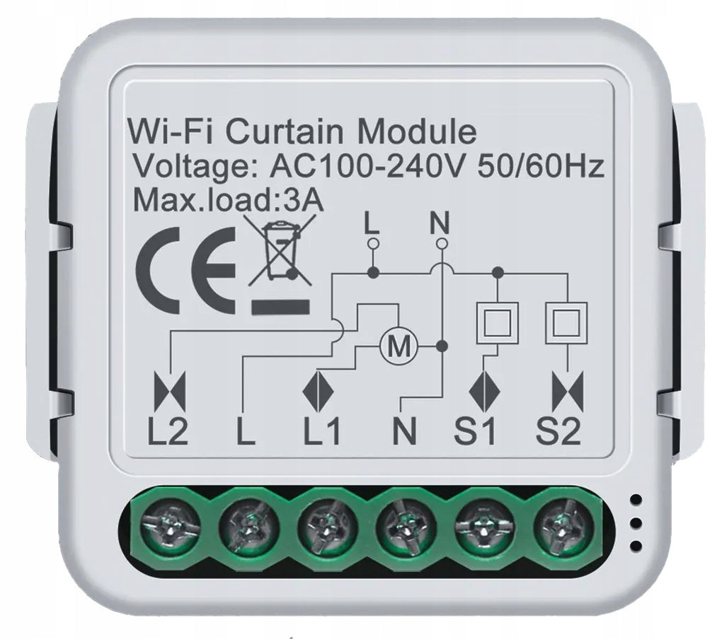 WiFi controller for curtain blinds Tuya Smart module 230V 3A timer
