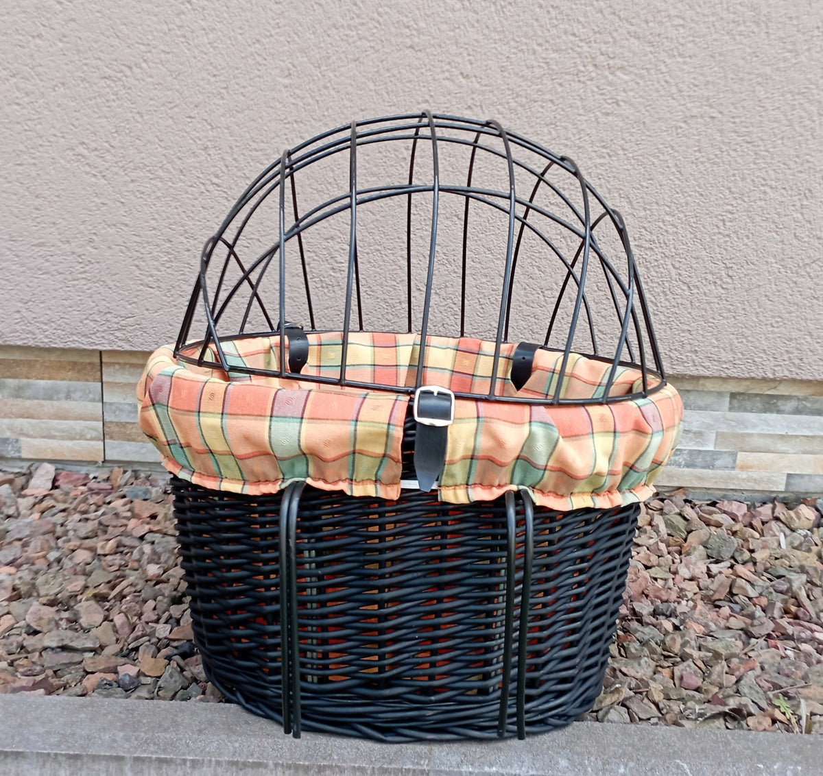 Wicker basket for Bike with insert and cushion Transporter for PSA up to 10kg Brand Wiklinowe-kosze
