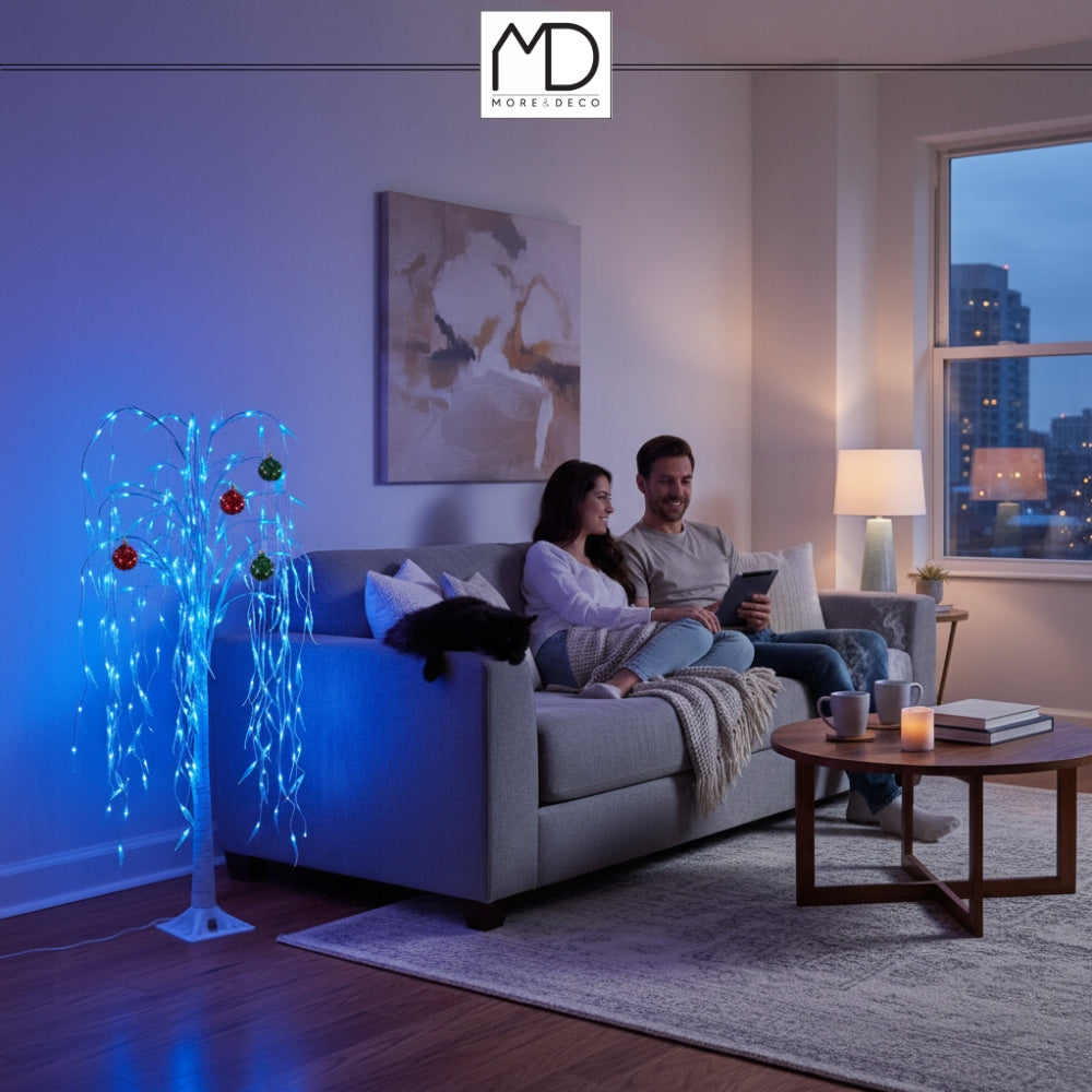 Willow tree 150 cm 200 LED glowing decorative standing blue color Packaging status original