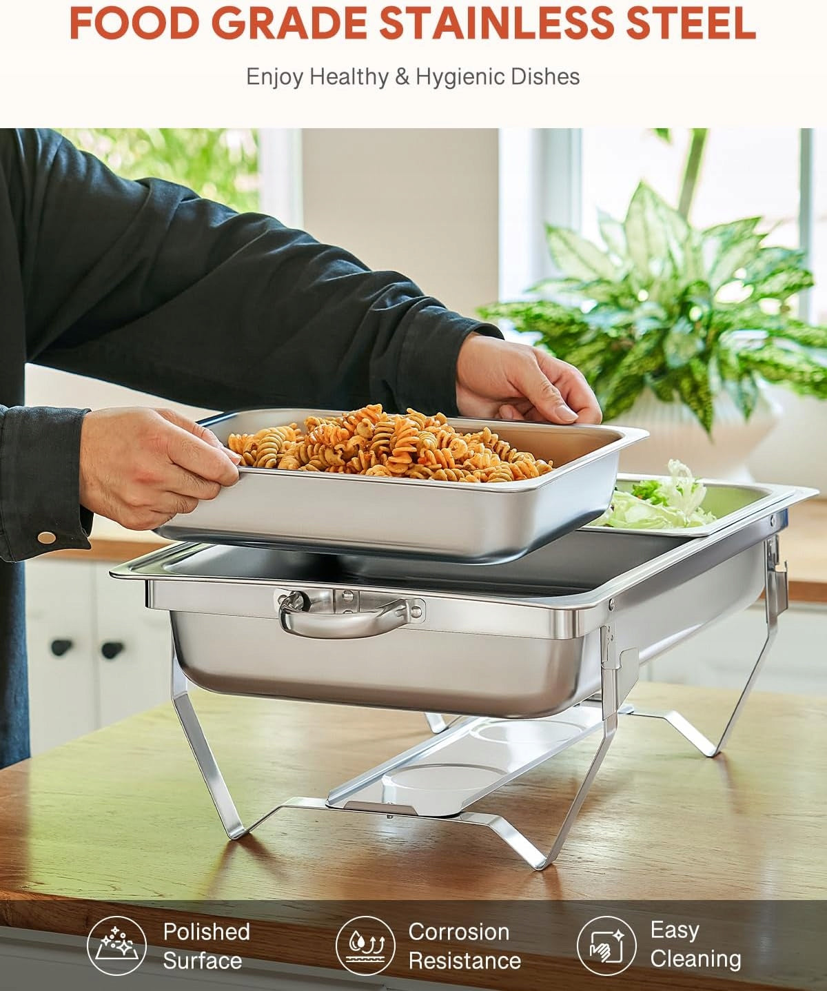 Wilprep – 9L Catering Heater, 1/2 + 1/2 Stainless Steel Set Manufacturer code B0B96NBMGY