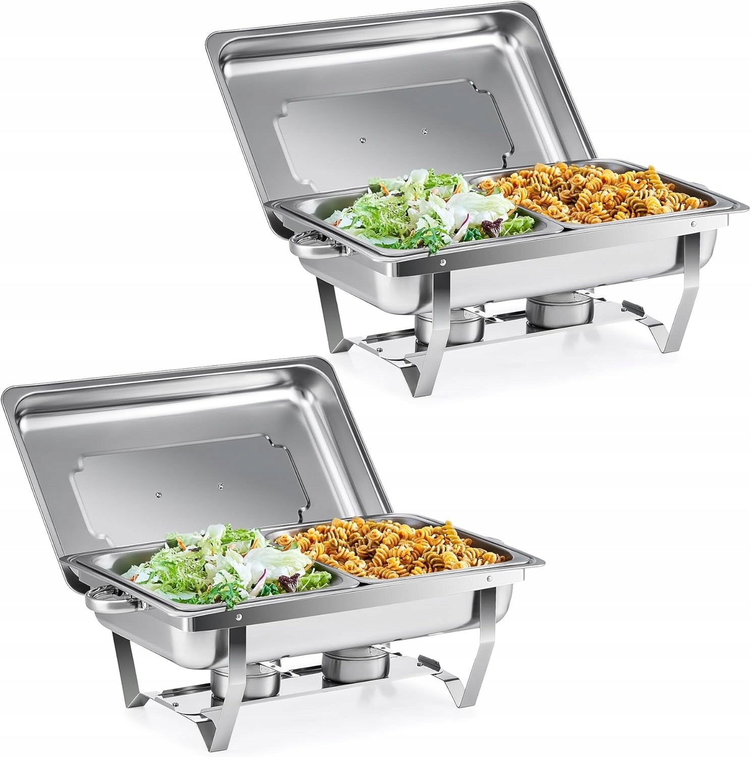 Wilprep – 9L Catering Heater, 1/2 + 1/2 Stainless Steel Set