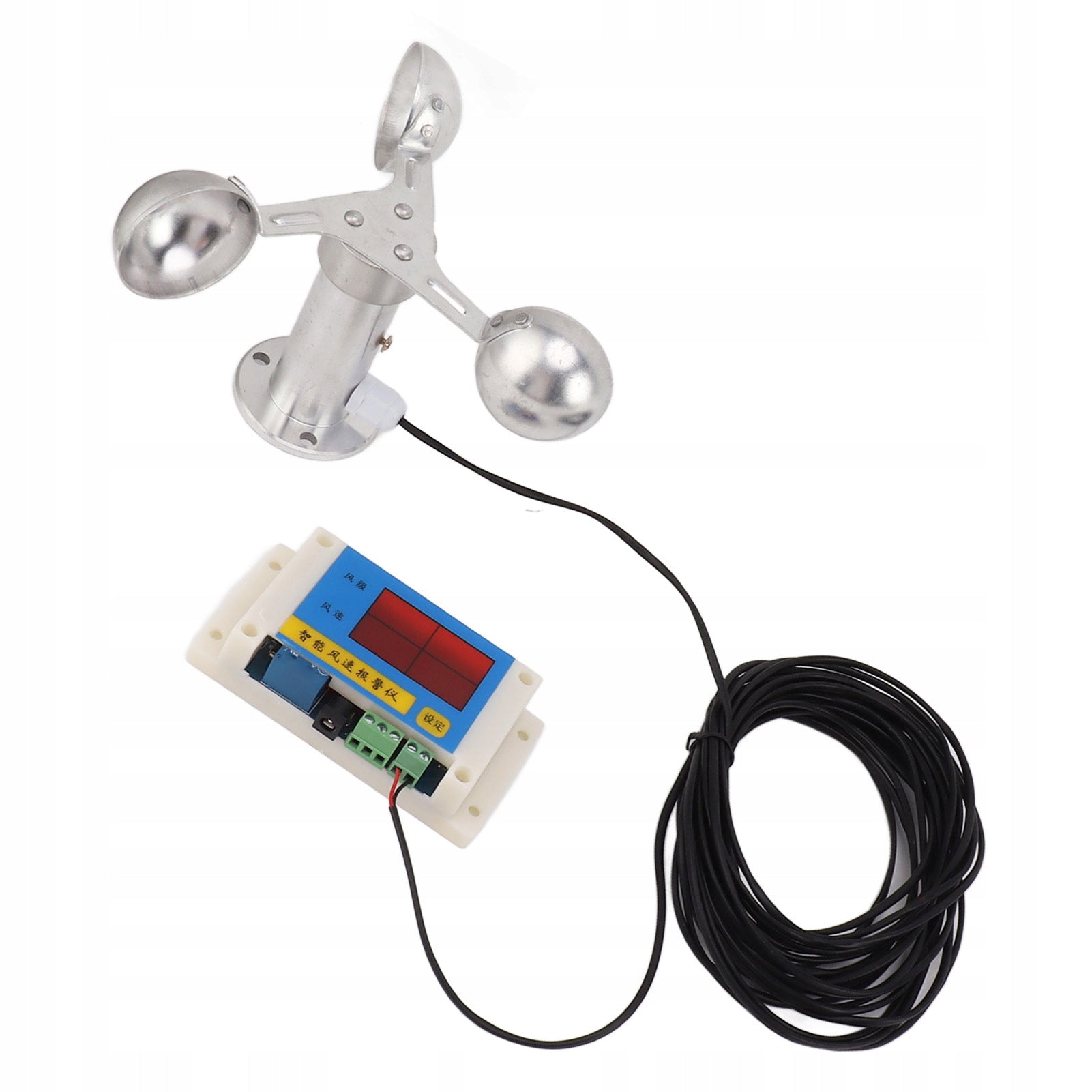 Wind speed alarm device 3 fan blades Anemometer EY