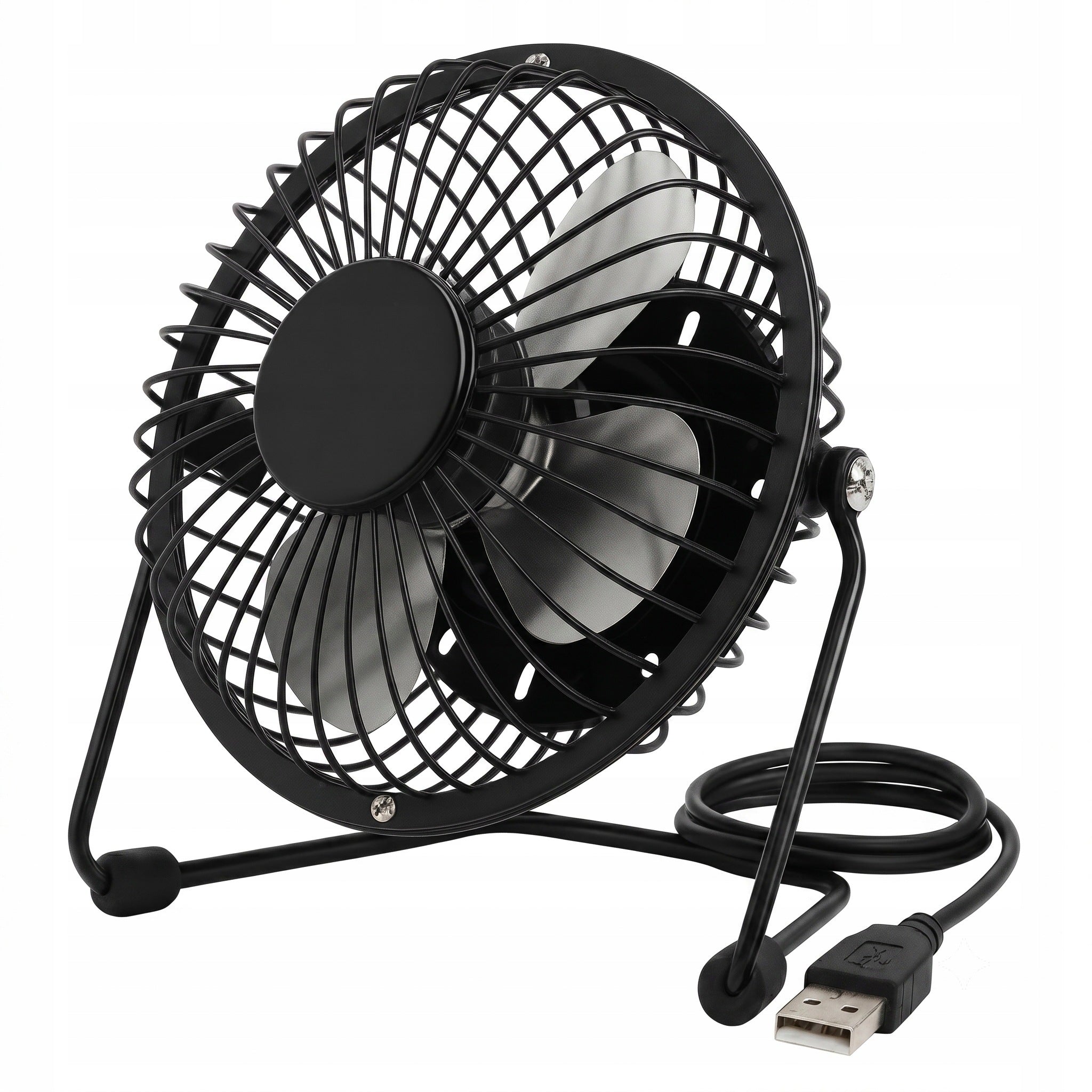 Windmill Desk Fan Mini USB Metal Non-Slip Feet Sturdy